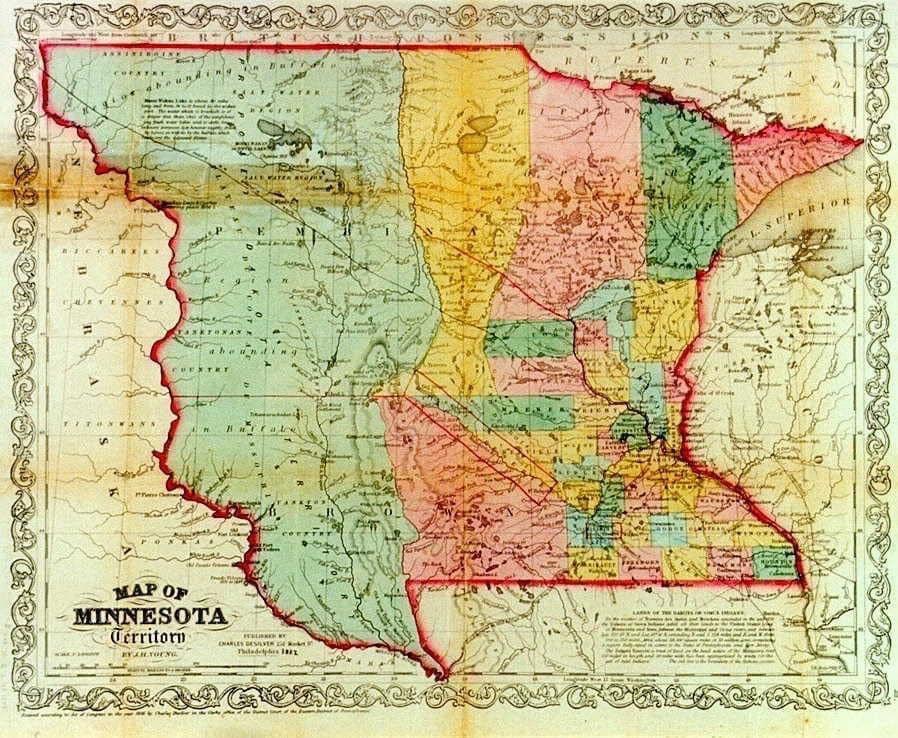 Minnesota territory 18491858 r/MapPorn