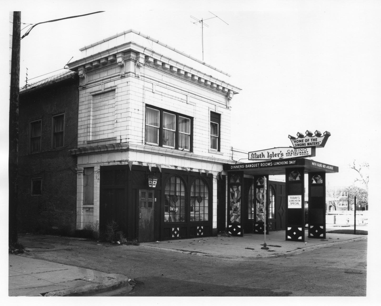 Here is a photo of Math Igler’s Casino Restaurant once located at 1627