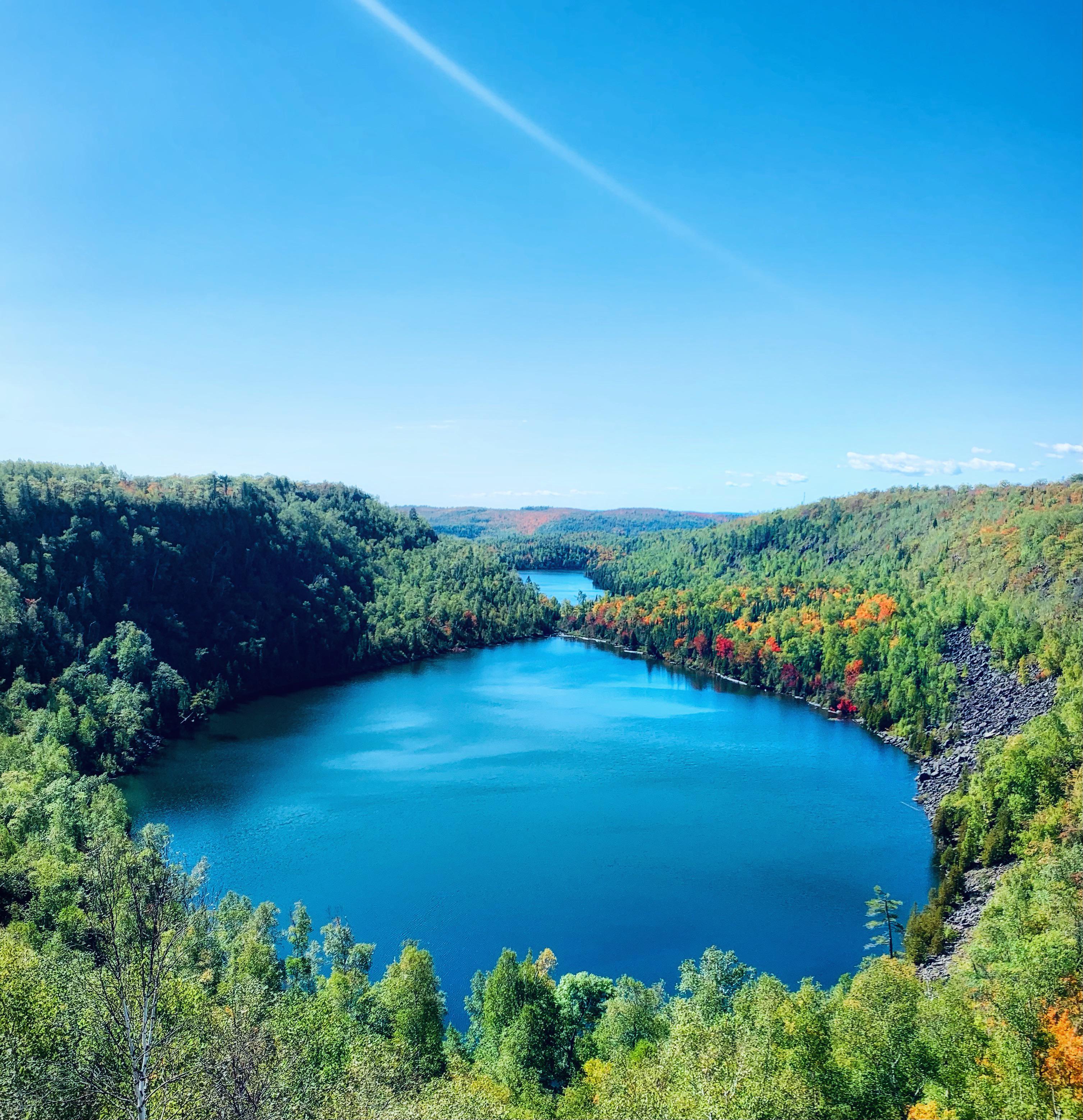 Bean and Bear Lake, MN, USA. [OC] [3013 x 3115] r/EarthPorn