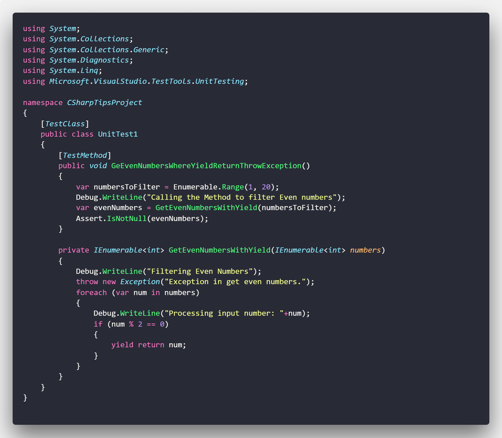 Without compiling can you answer if this Unit Test will Pass or Fail
