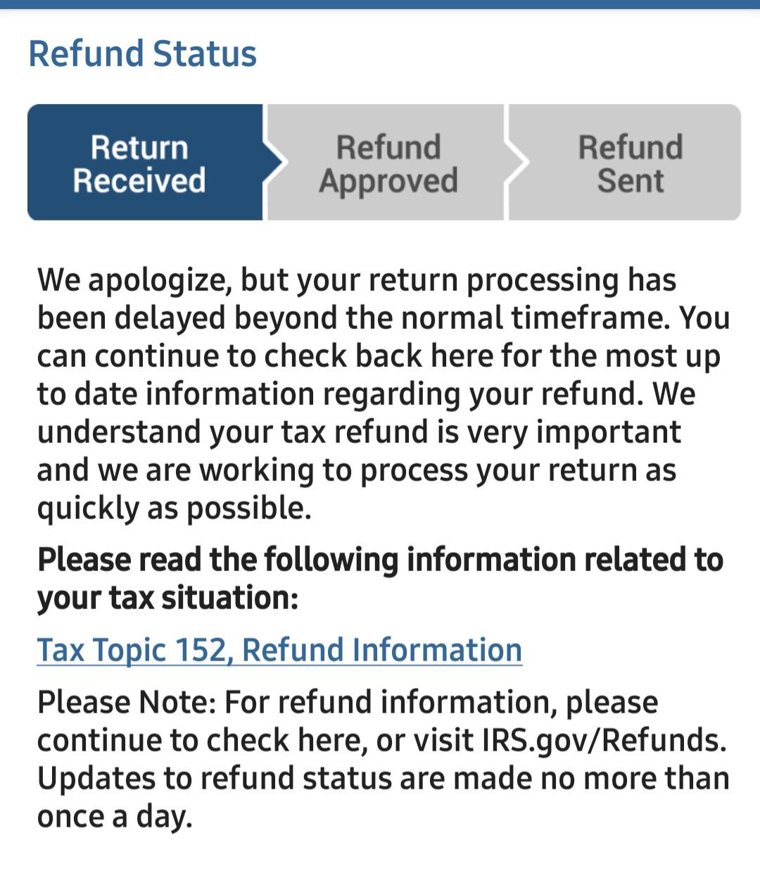 Has anyone received this message but later received refund? r/TurboTax