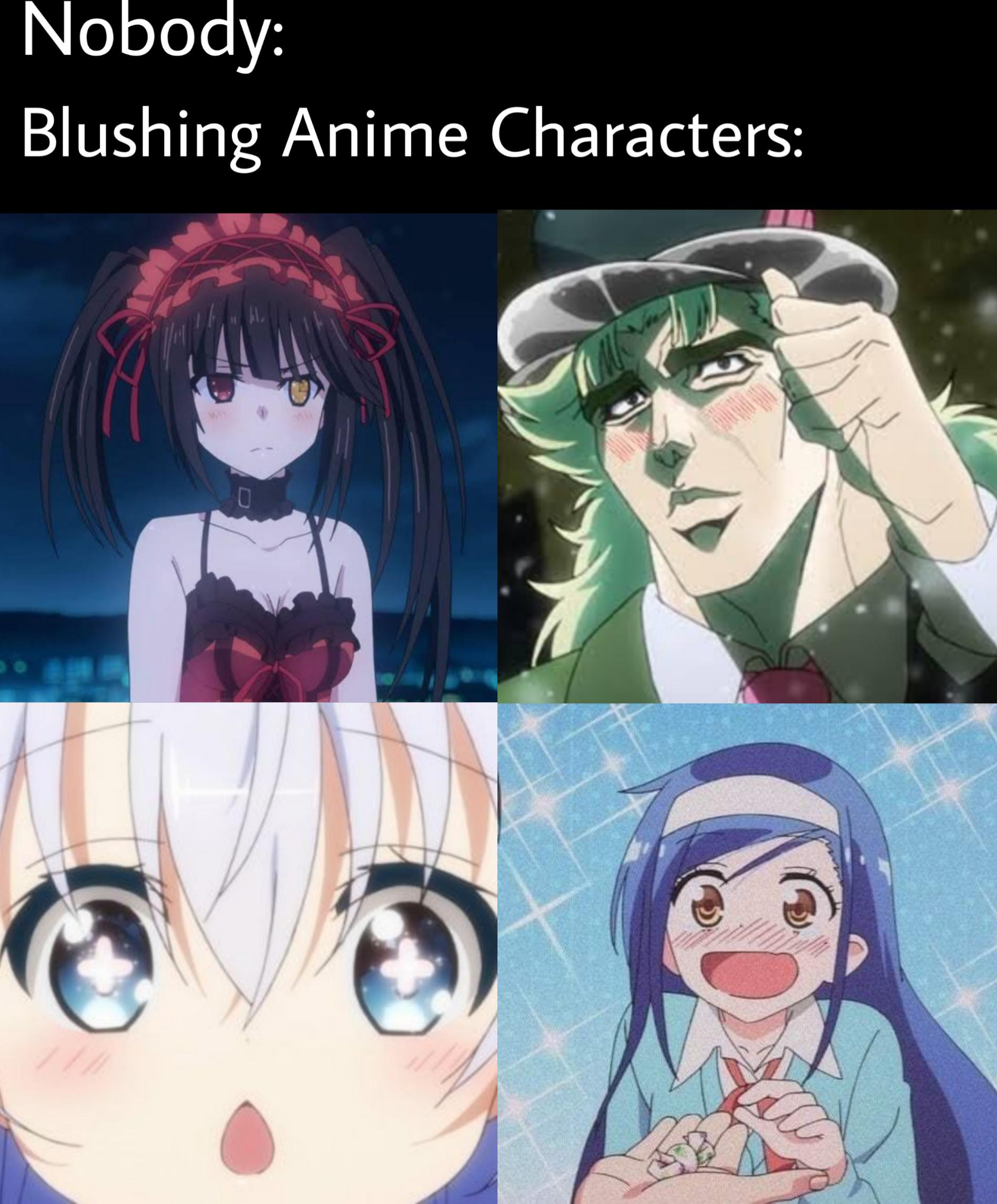 Best blushing anime characters r/Animemes