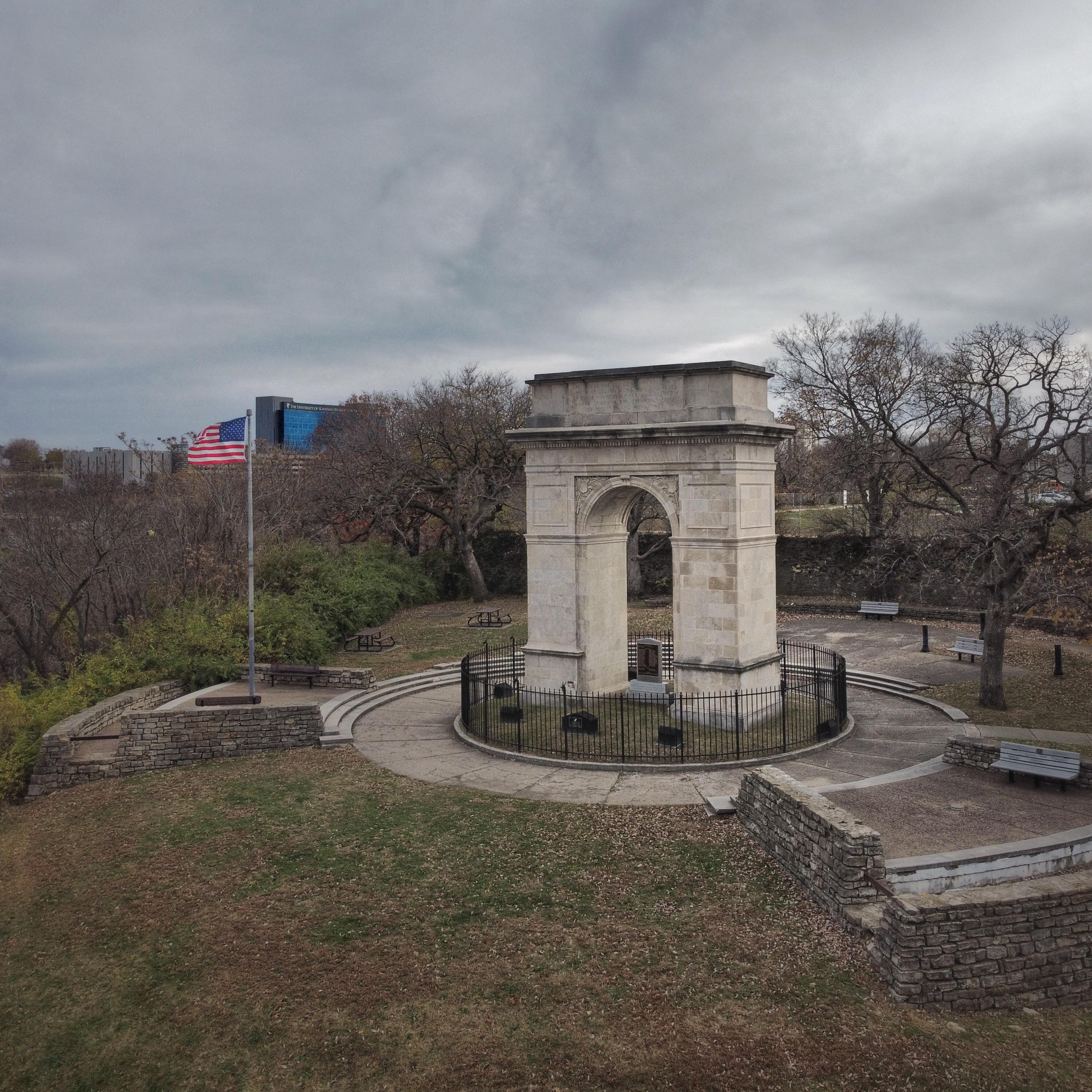 I was checking out the Rosedale Memorial Arch off I35 today and had the