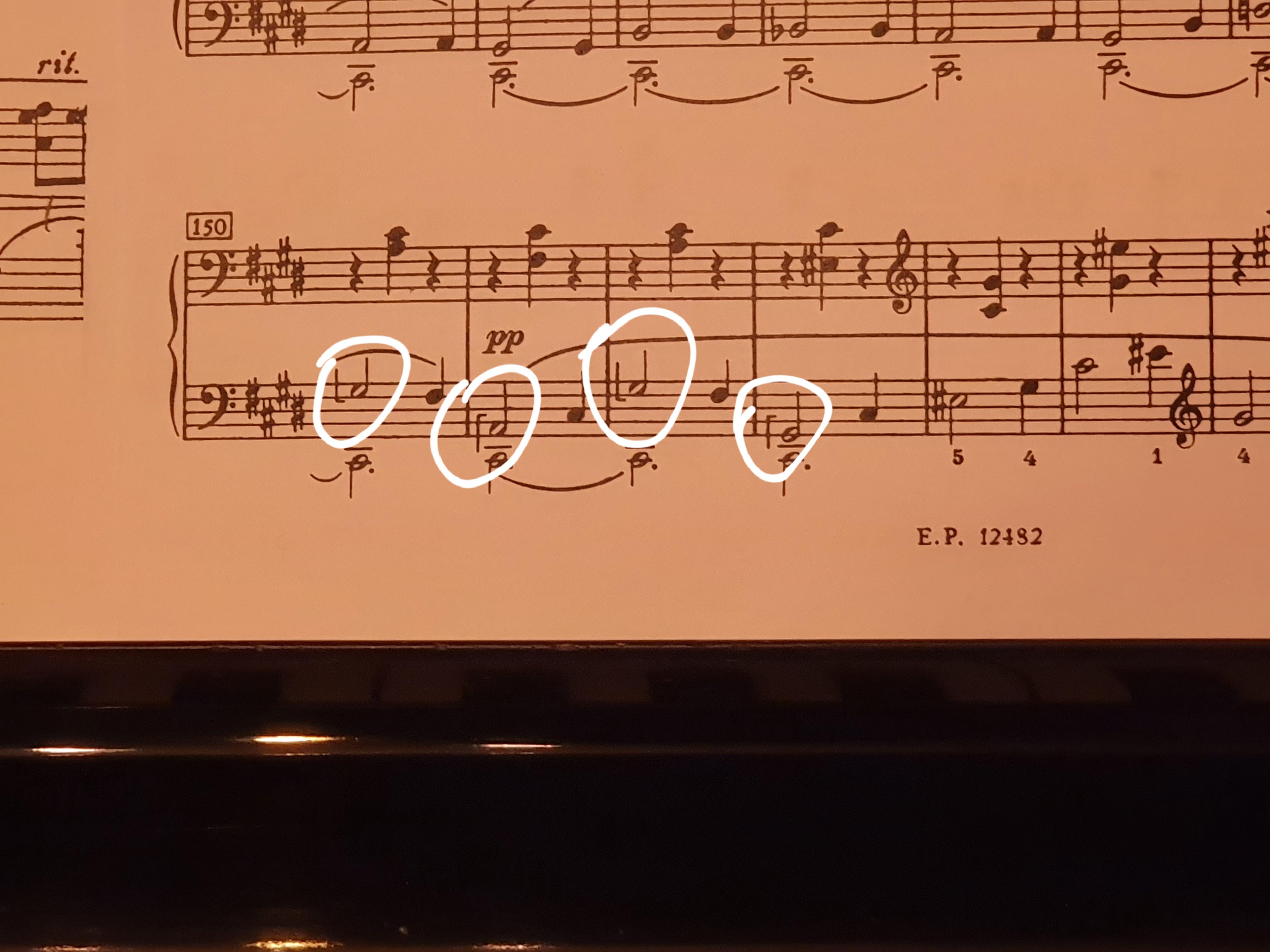 What do these bracket things next to the notes mean? (Scriabin op. 3 no