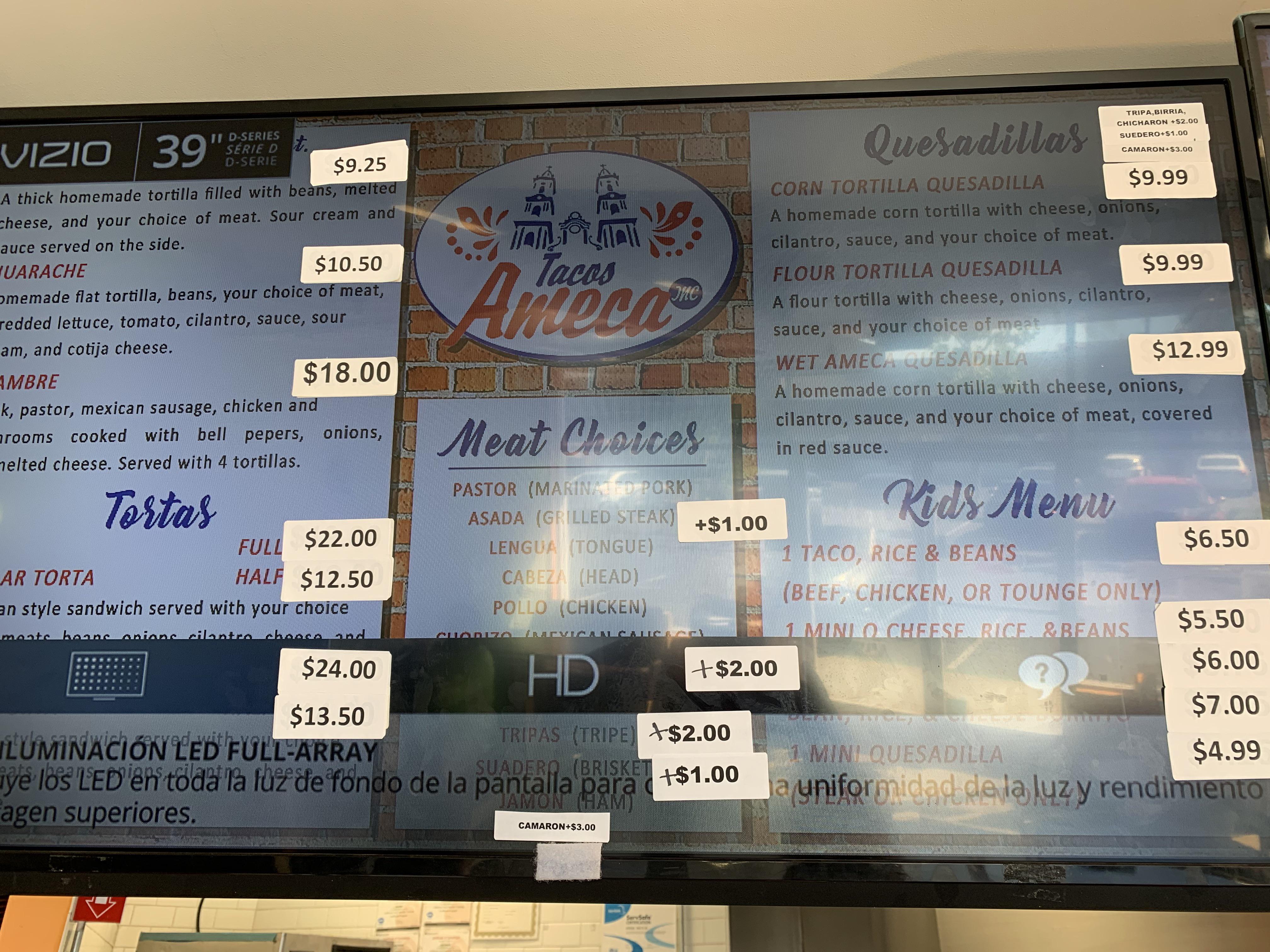 Buy a TV to display menu in your restaurant. Raise prices and buy a