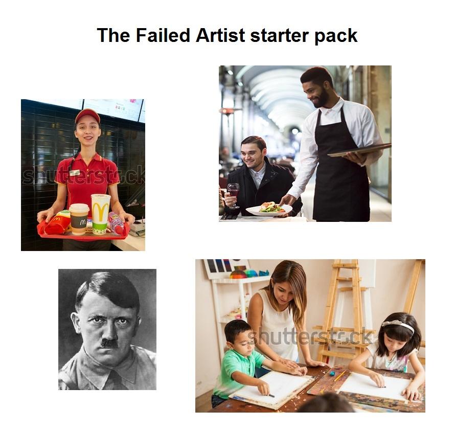 The failed artist starter pack r/stopperpacks