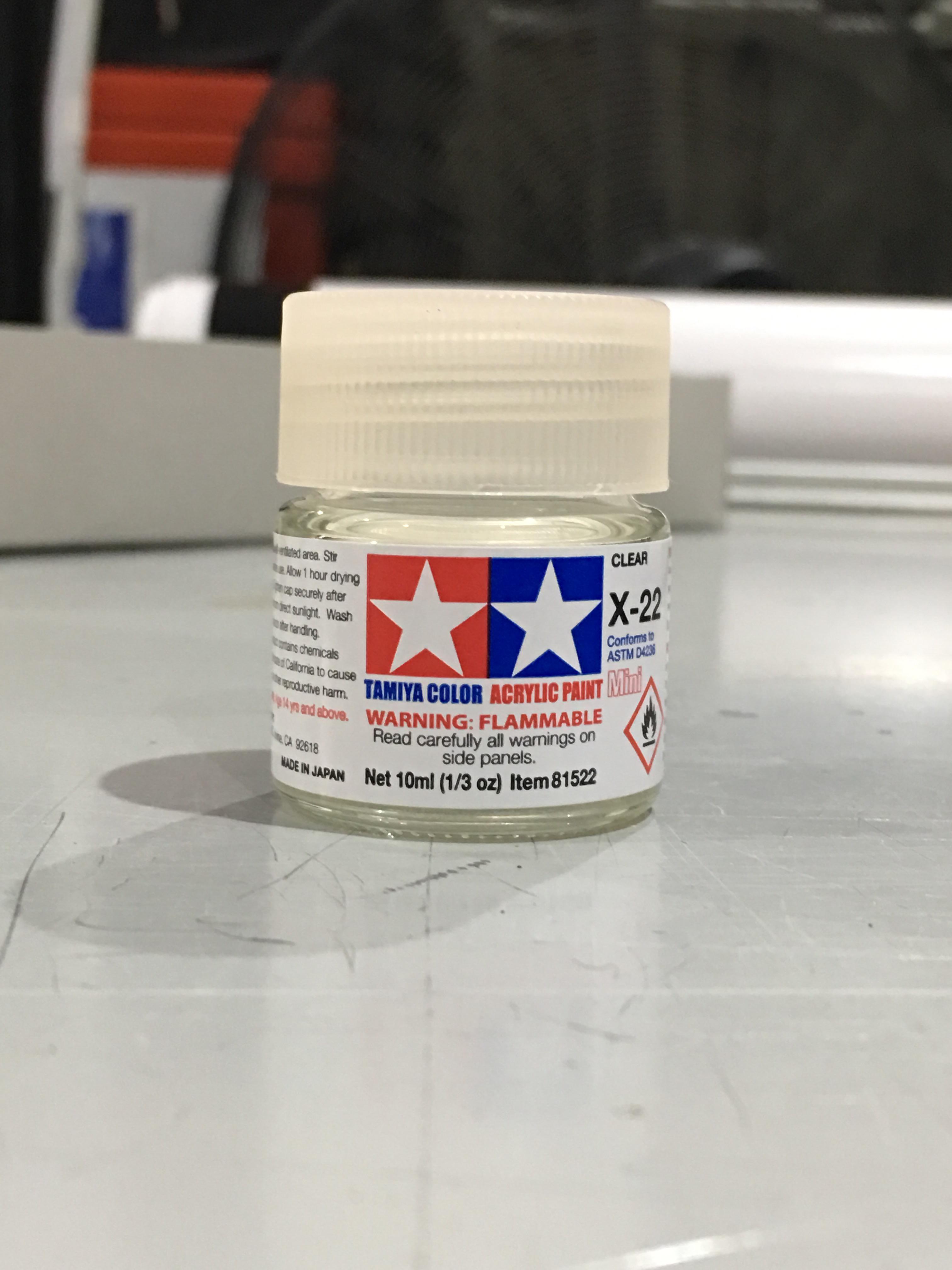 Just wondering, can Tamiya Clear X22 be used to clear coat models? r