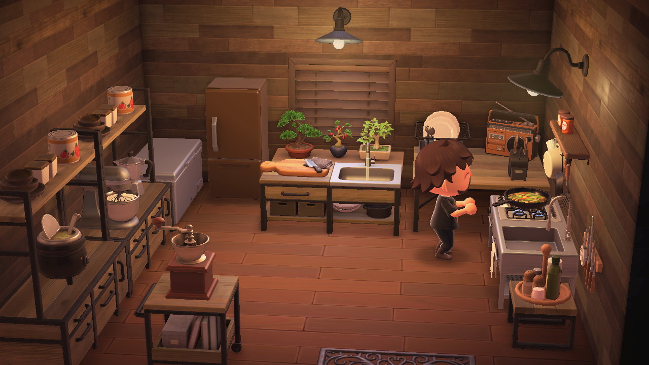 My Ironwood Kitchen Old lumber type r/ACNH_RealTime