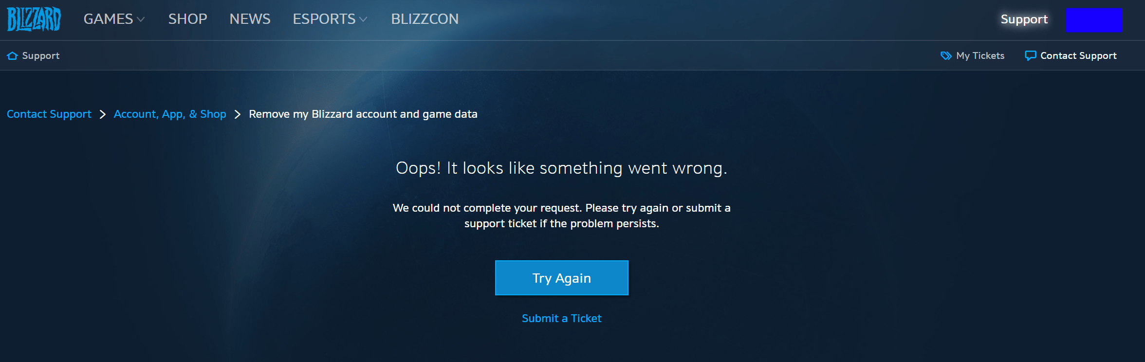 Blizzard won't let me delete my account. How Do I File A
