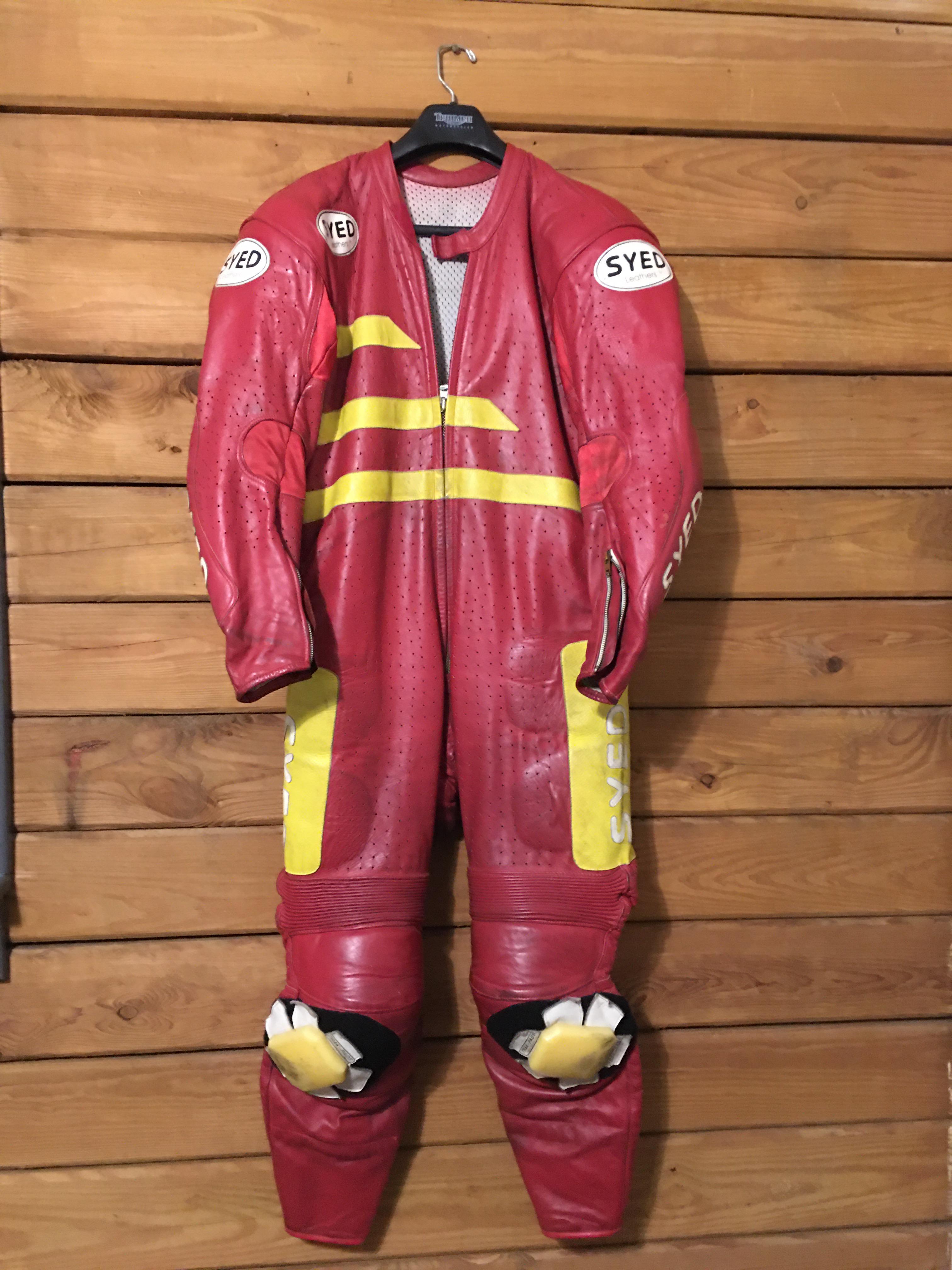 Found a vintage custom syed leather racing suit! r/ThriftStoreHauls