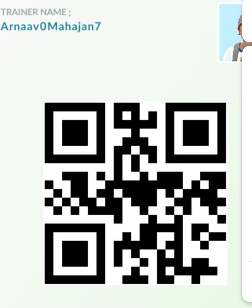 My friend qr code in pokemon Go you can scan it if you want more