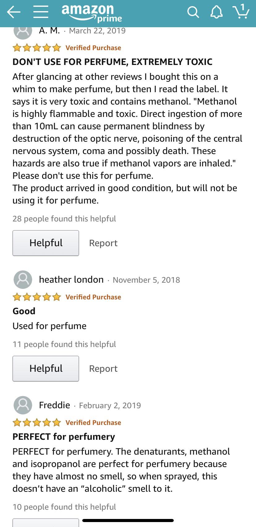 Toxic Perfume??? r/amazonreviews