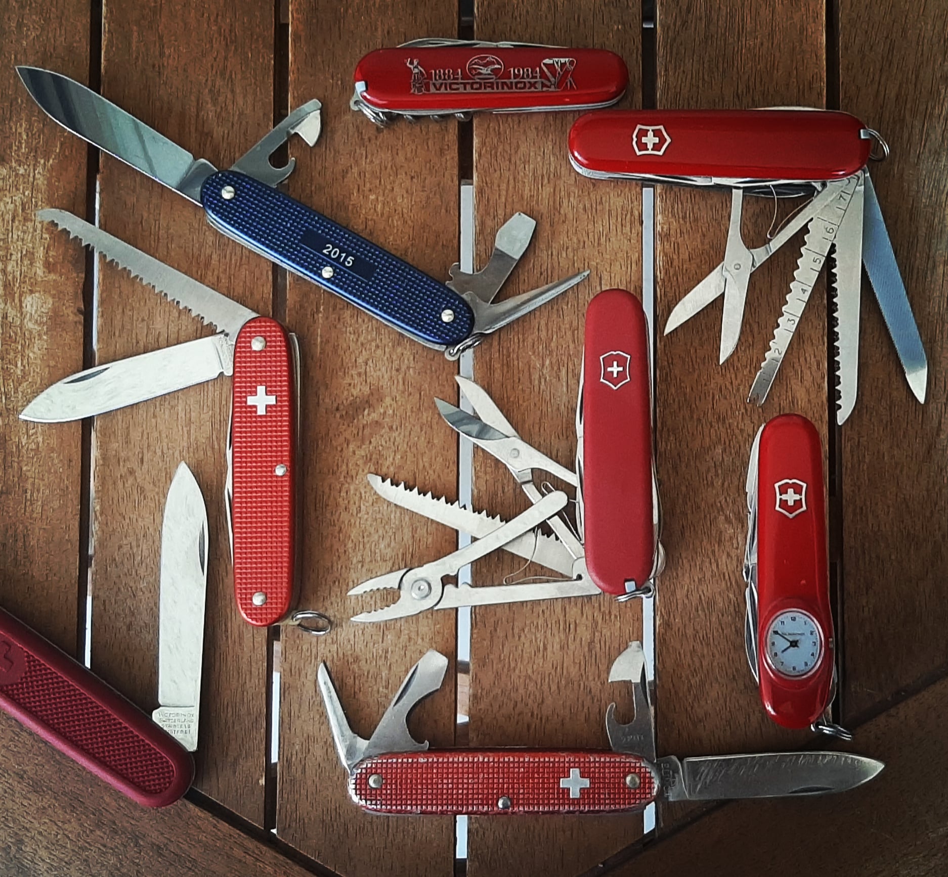 My somewhat rare models collection. r/victorinox