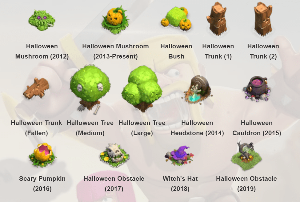 Phong cách thiết kế halloween decorations clash of clans đầy sáng tạo