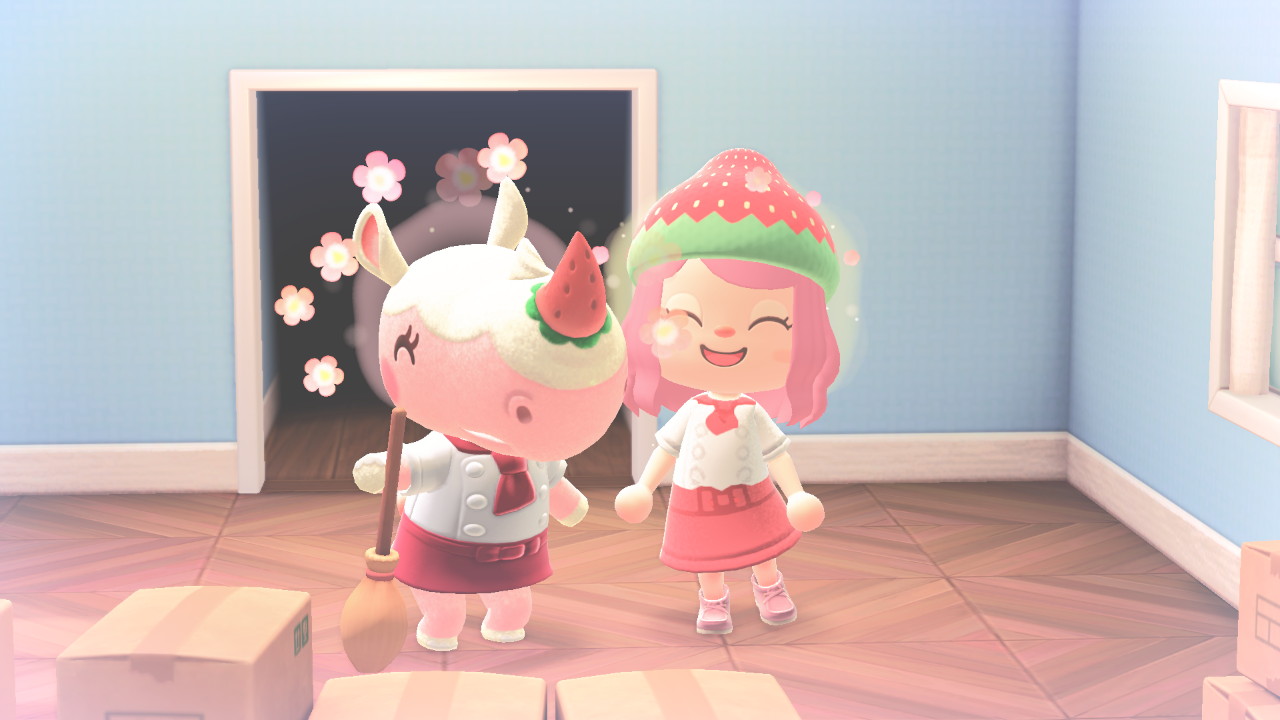 My dream villager moved in today so I made a matching outfit to