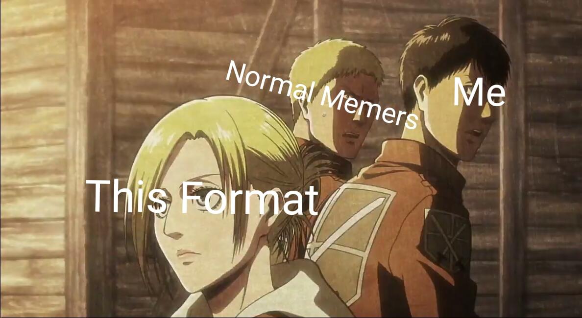 I was watching AoT recently and thought this would make a good Meme