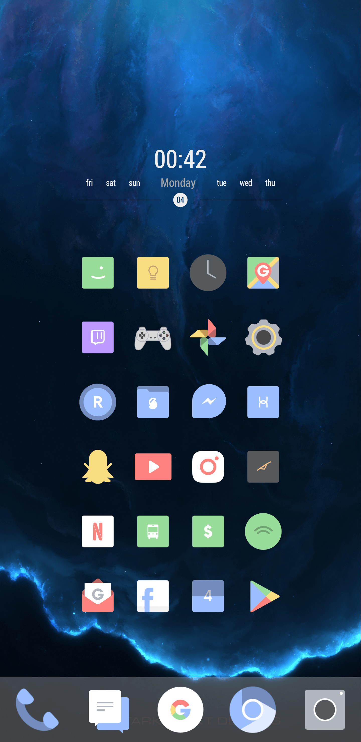 [Theme] Dark Blue r/androidthemes