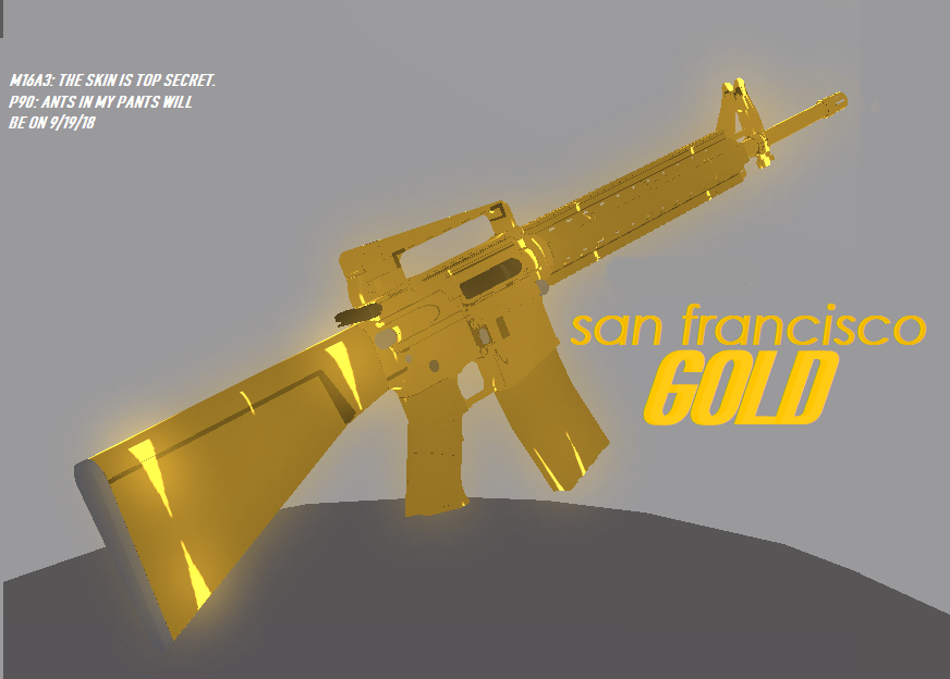 New Arsenal Bloxy Gold Skin Free Roblox Youtube golden skin roblox