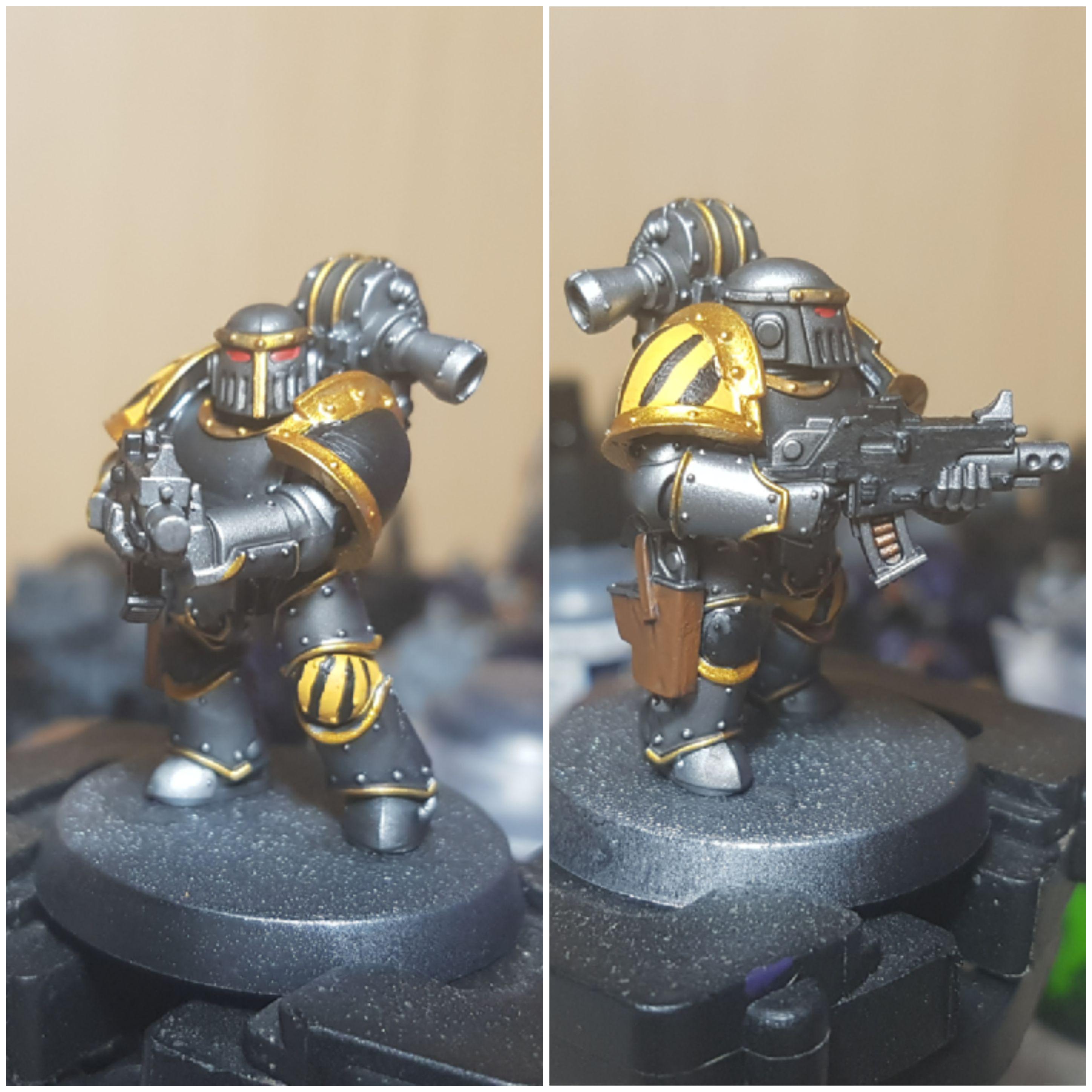 second time painting iron warriors , getting a little bit more the hang