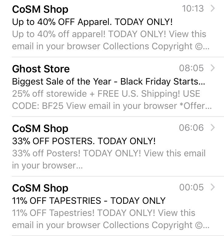 Sale at CoSM shop today.. and bonus Ghost store coupon code ! r/ToolBand