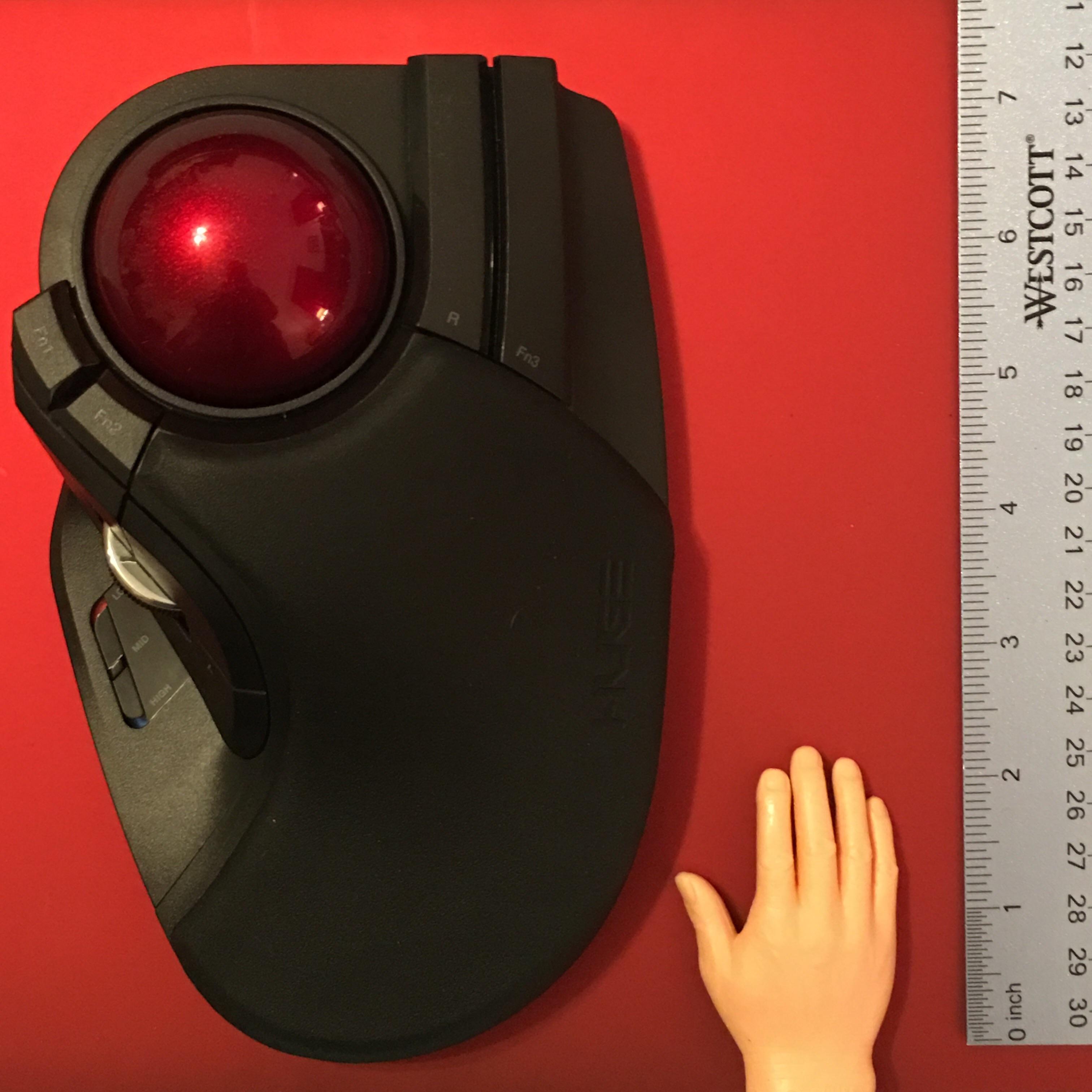 Well, it's here and it's huge. Hand for scale. r/Trackballs