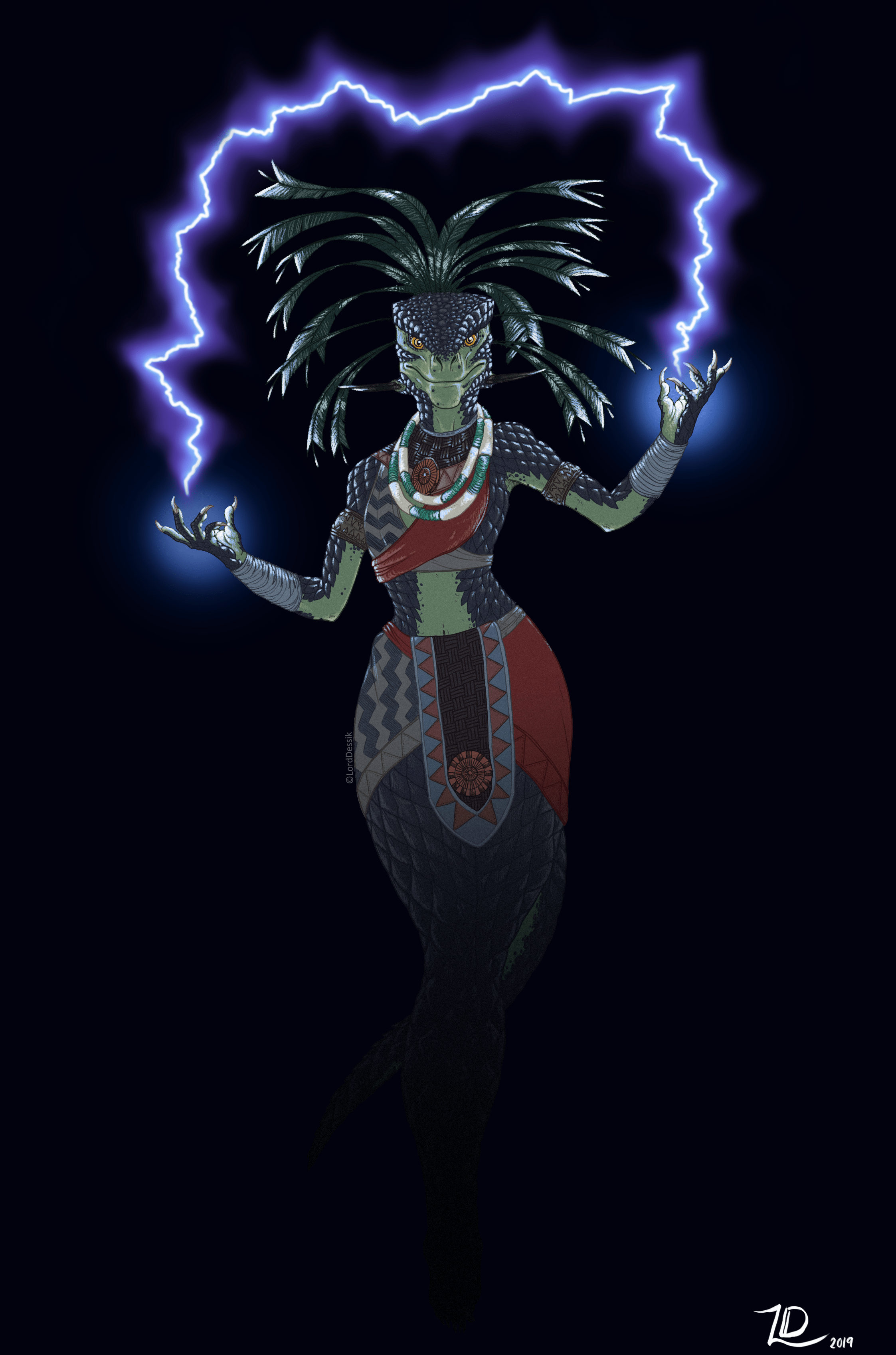 I drew my lightning mage, ShinesLikeStars! Kinda rushed