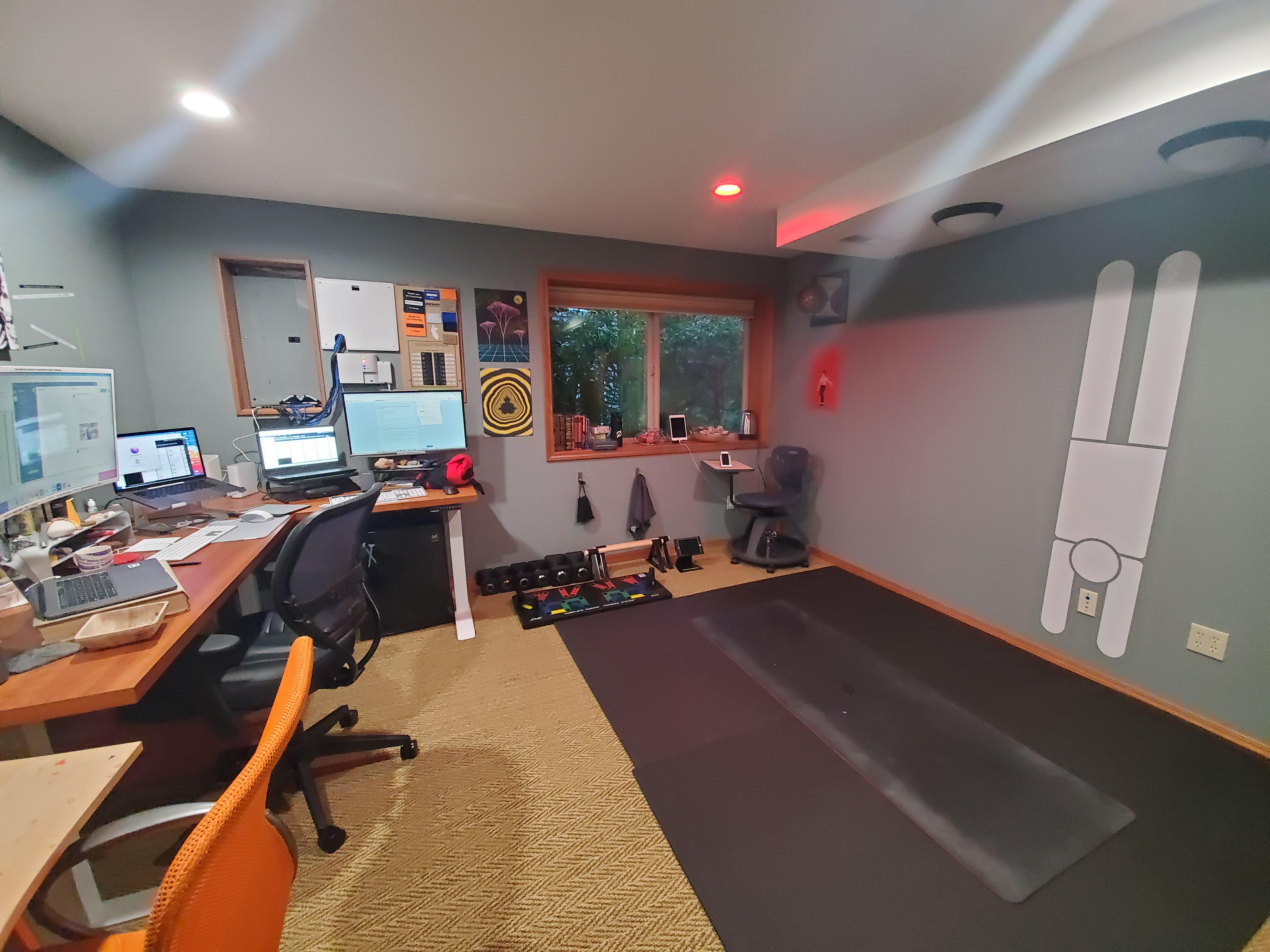 Gym and home office combined r/homegym
