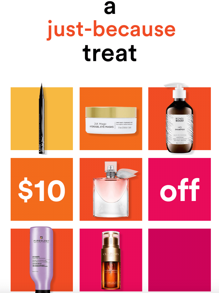 Ulta targeted 10 prestige coupon via email (can be other variations