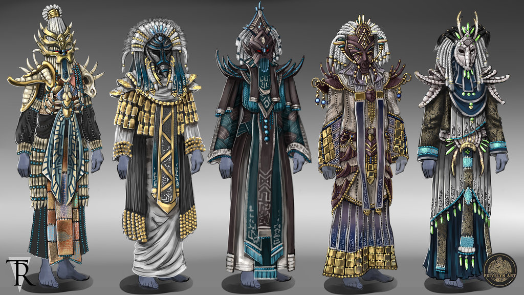 House Dres Matriarchs by Feivelyn, Tamriel Rebuilt Concept Art r