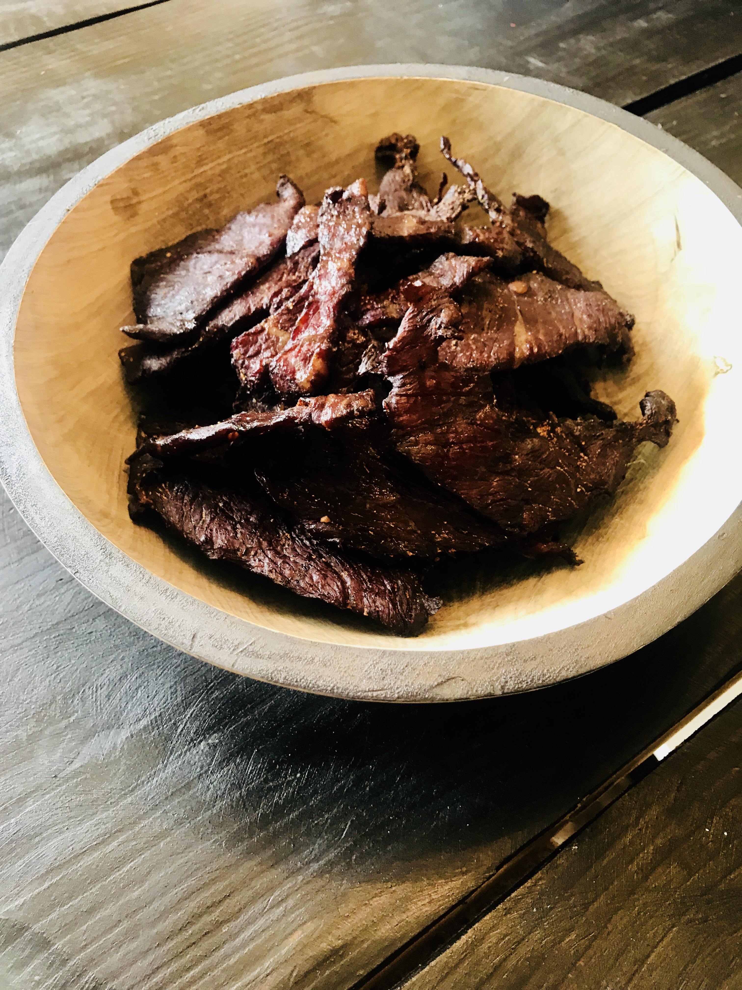 I made teriyaki beef jerky on the smoker. r/smoking