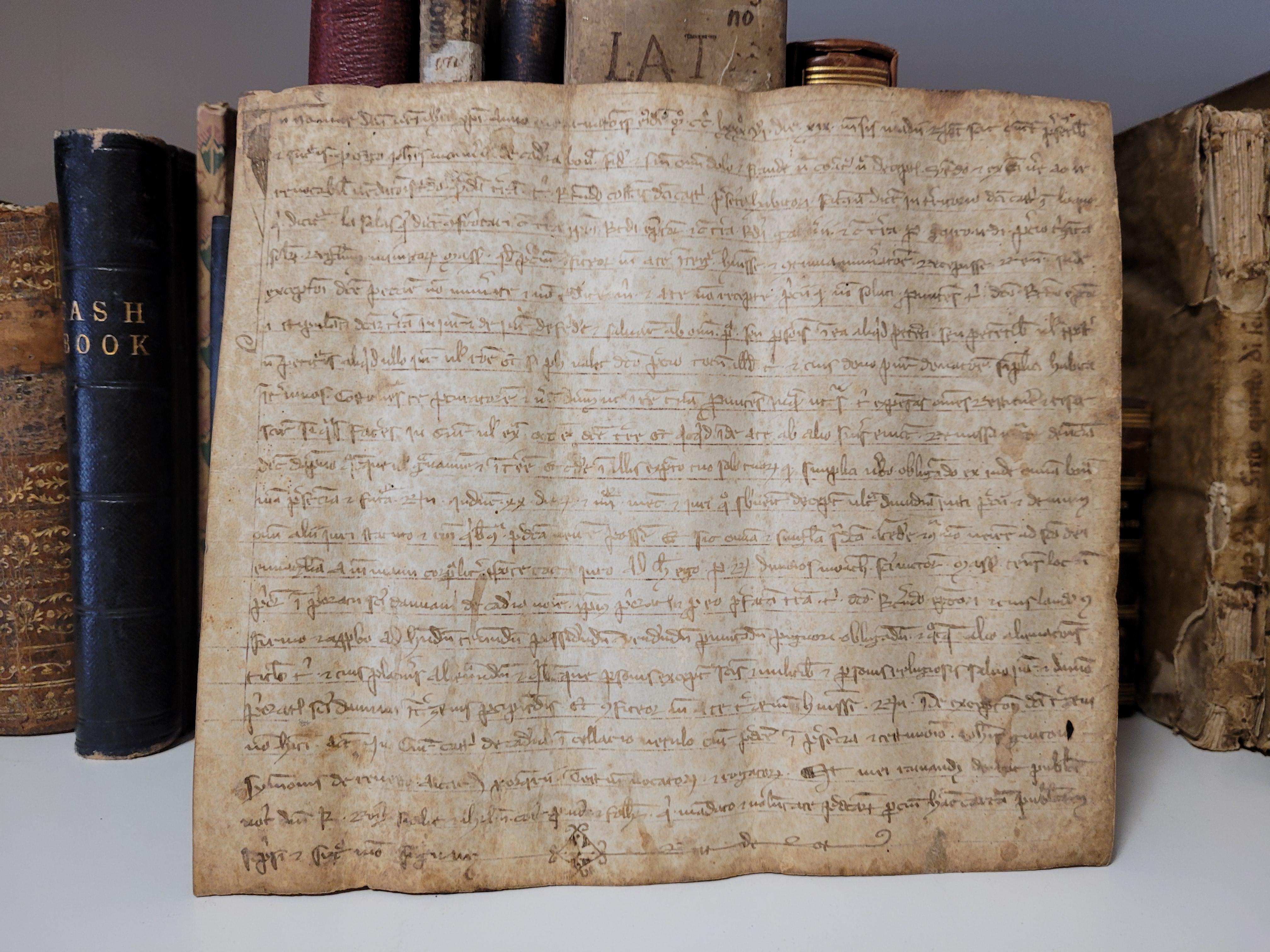 A Medieval manuscript on parchment, dated May 19th, 1286. It was only