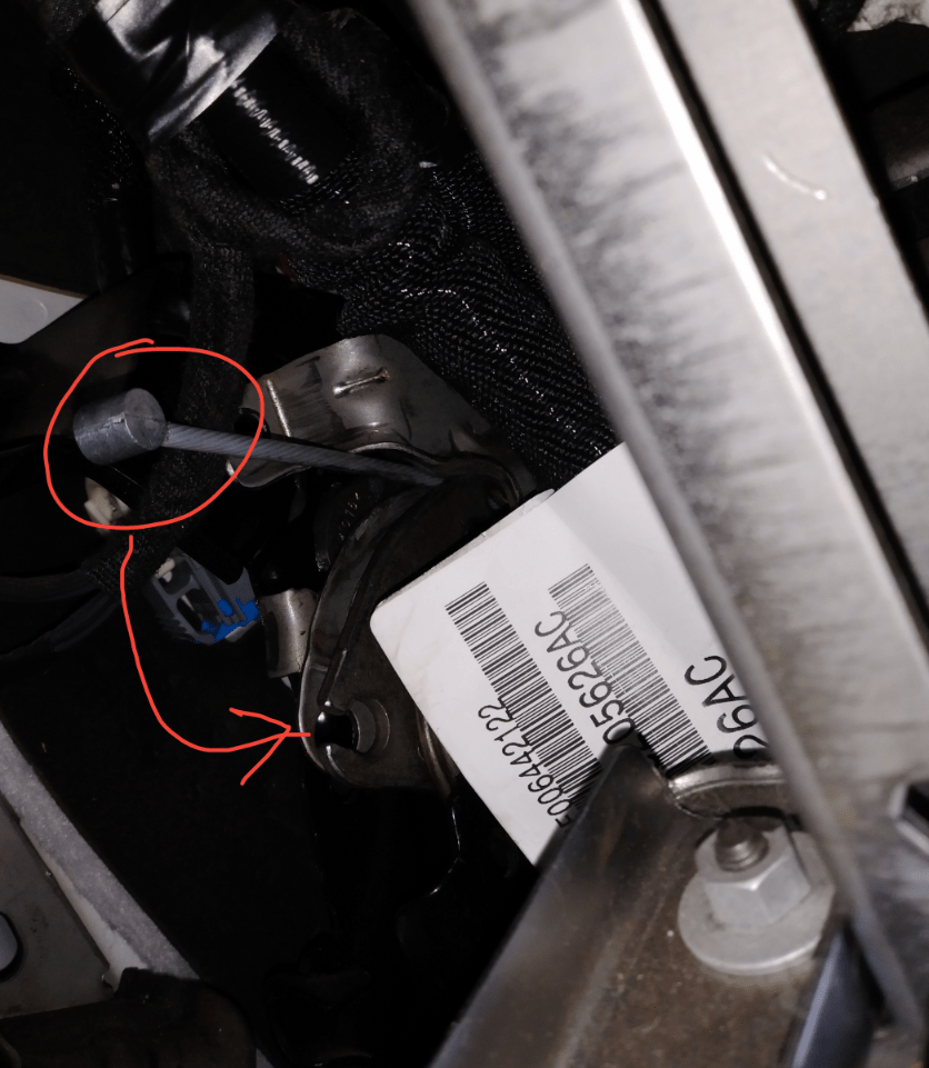 Dodge Journey Parking Brake Cable How to connect the pedal end?? r