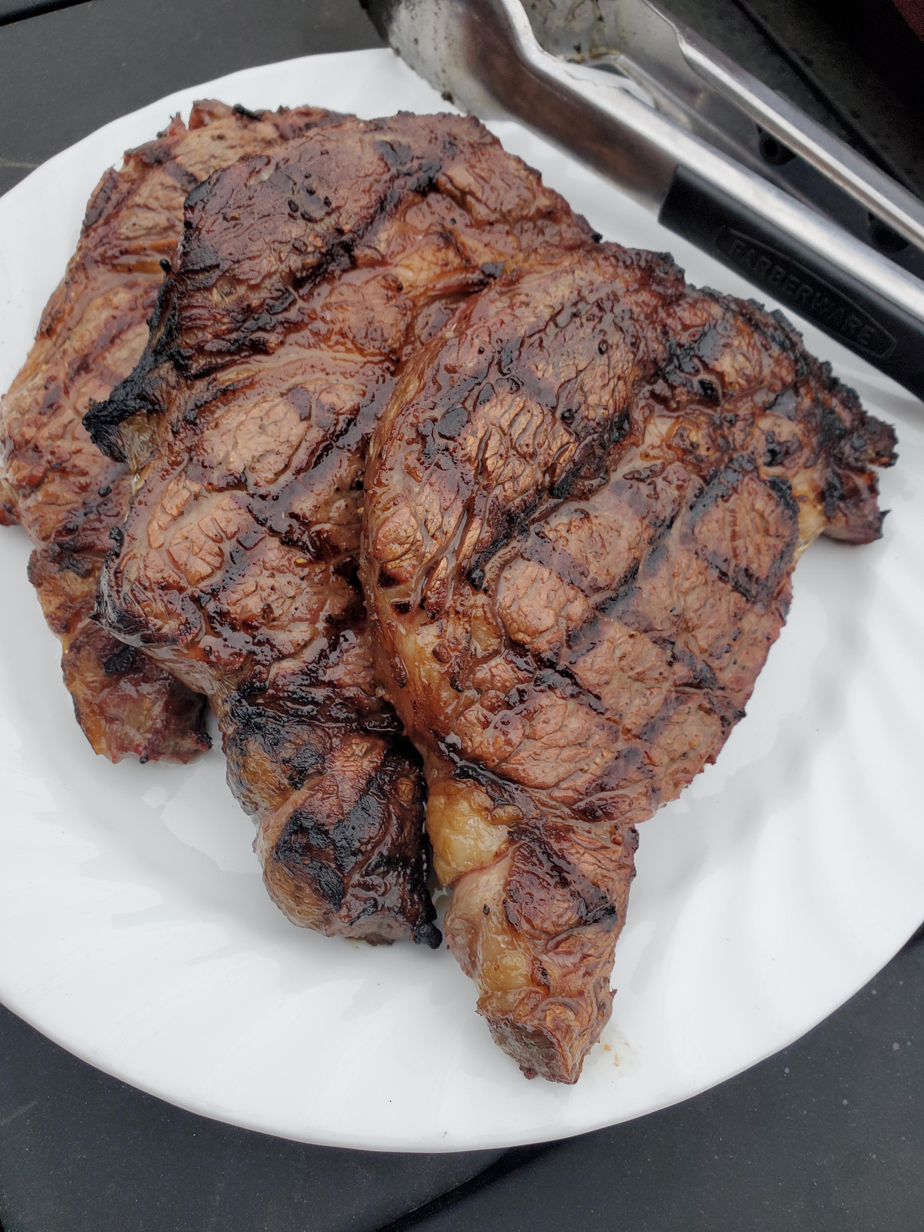 [Homemade] Grilled Boneless Ribeyes r/food