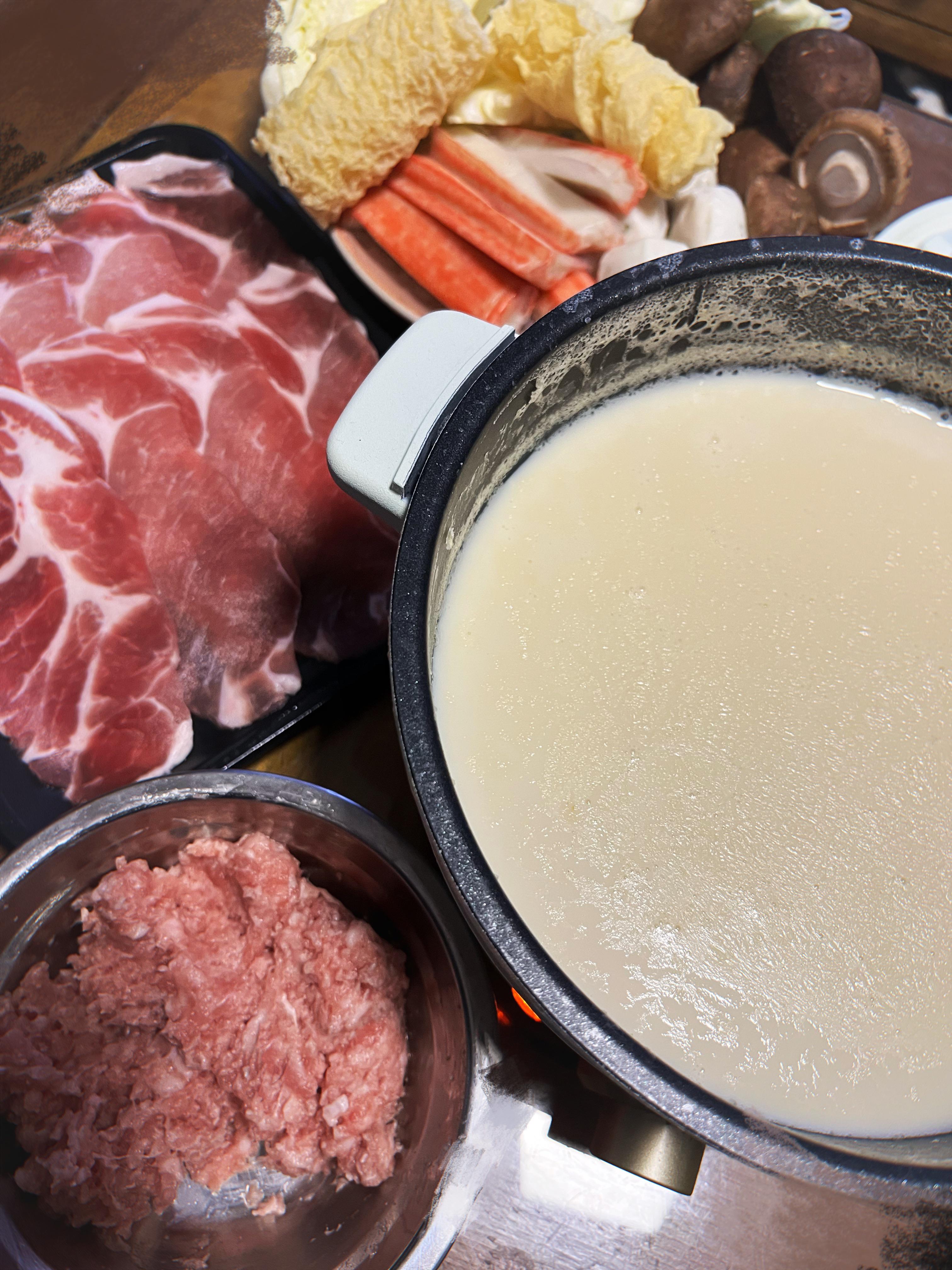 Week 5Plant milk Soy milk miso hotpot r/52weeksofcooking