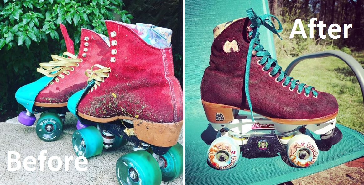 Just wanted to share my Moxi makeover!! Teal Rollerstuff toecaps to be