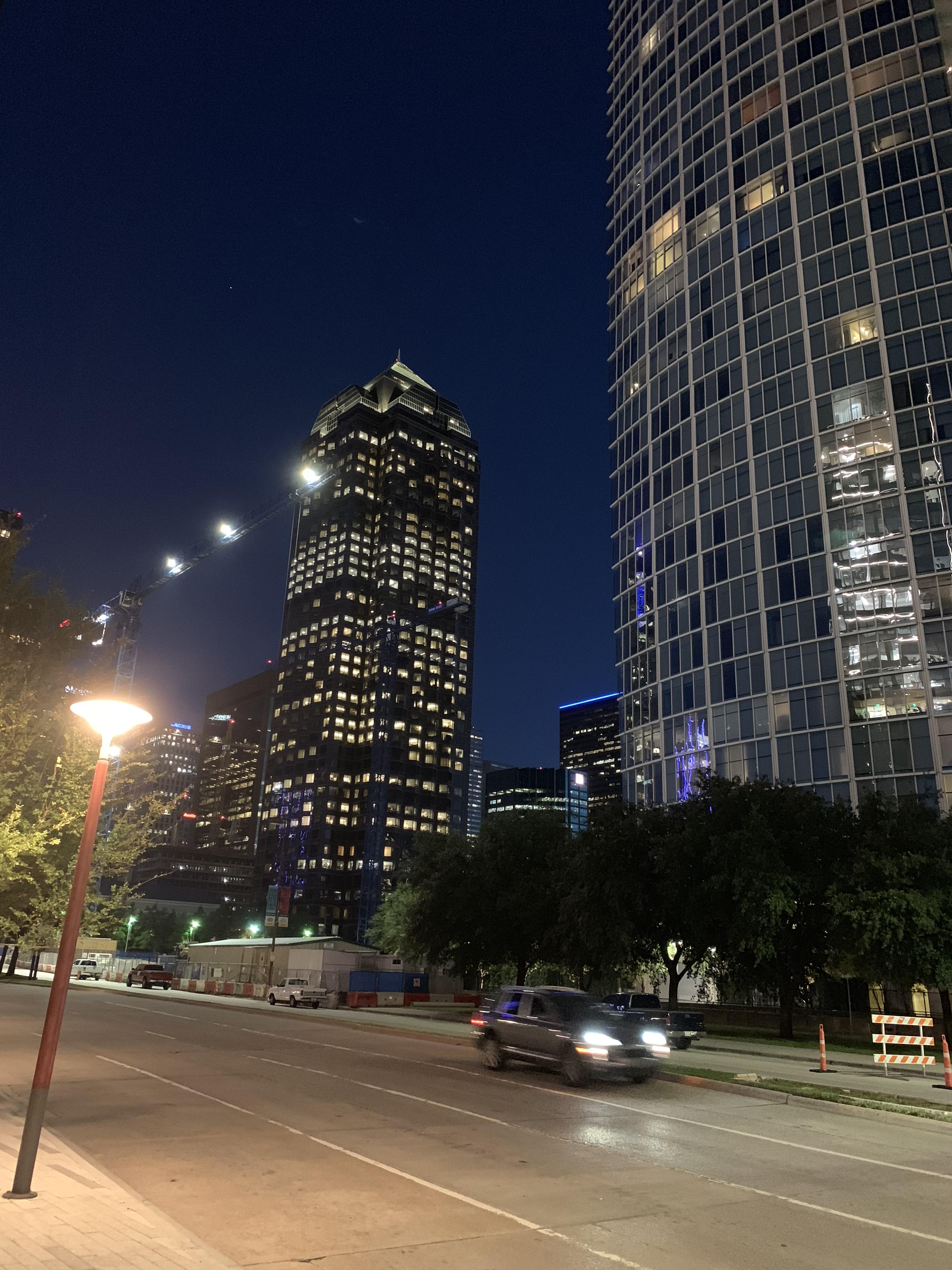 Downtown Dallas at night. r/iPhoneXS