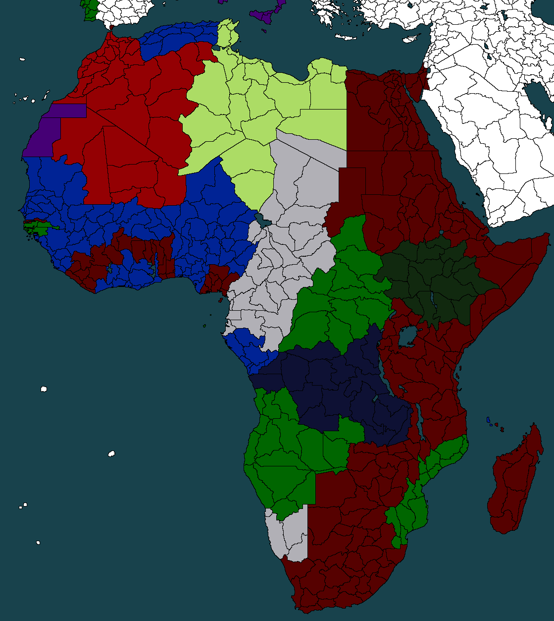 Africa In England Map Another Scramble for Africa map with me as England imaginarymaps