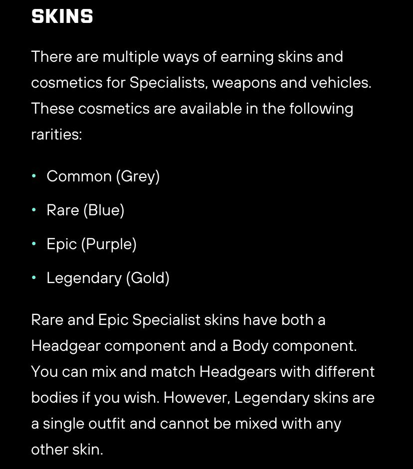 Headgear/Body cosmetics AND legendary 1piece cosmetics. Best of both