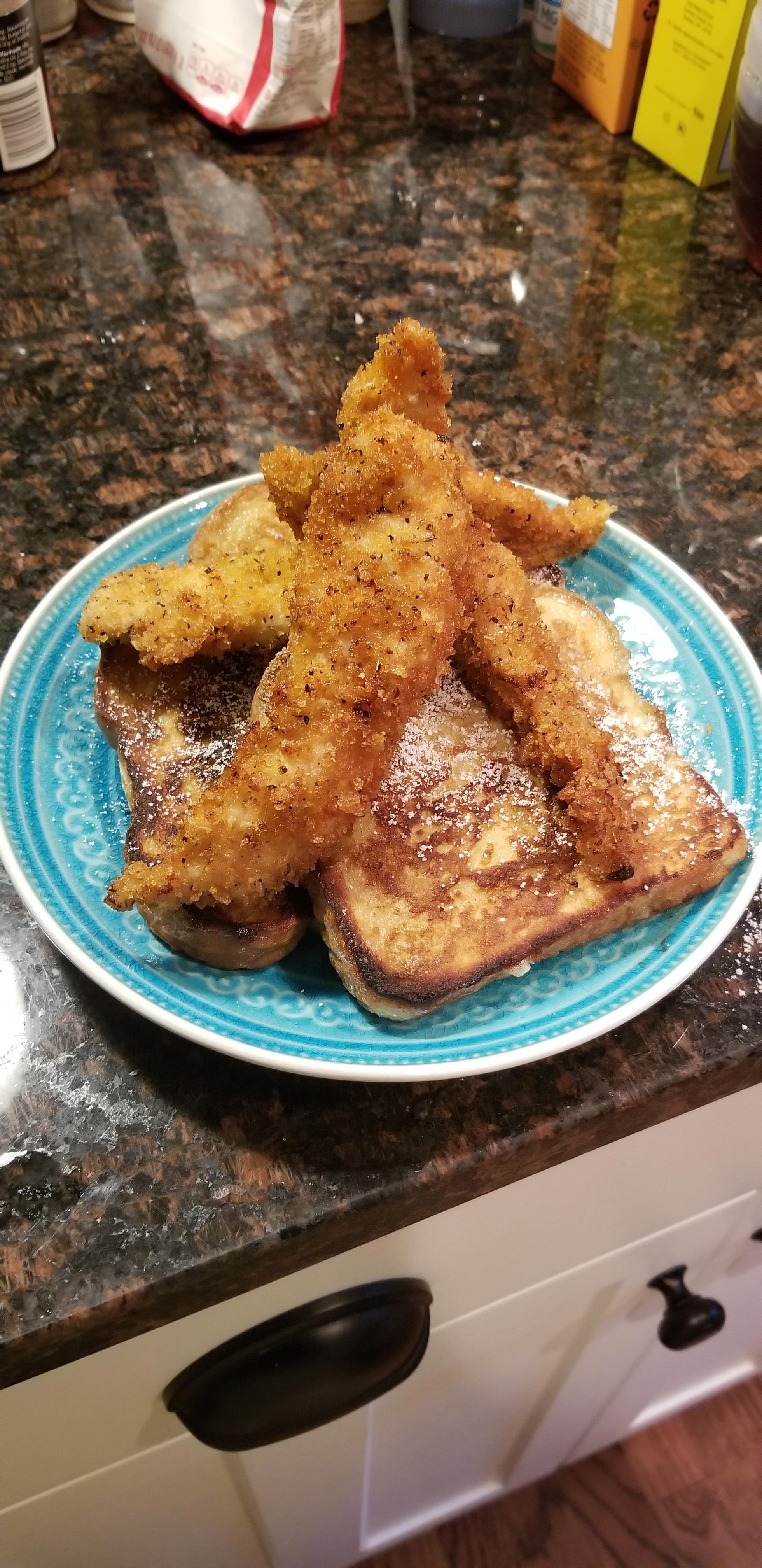 [homemade] Chicken and French Toast r/food