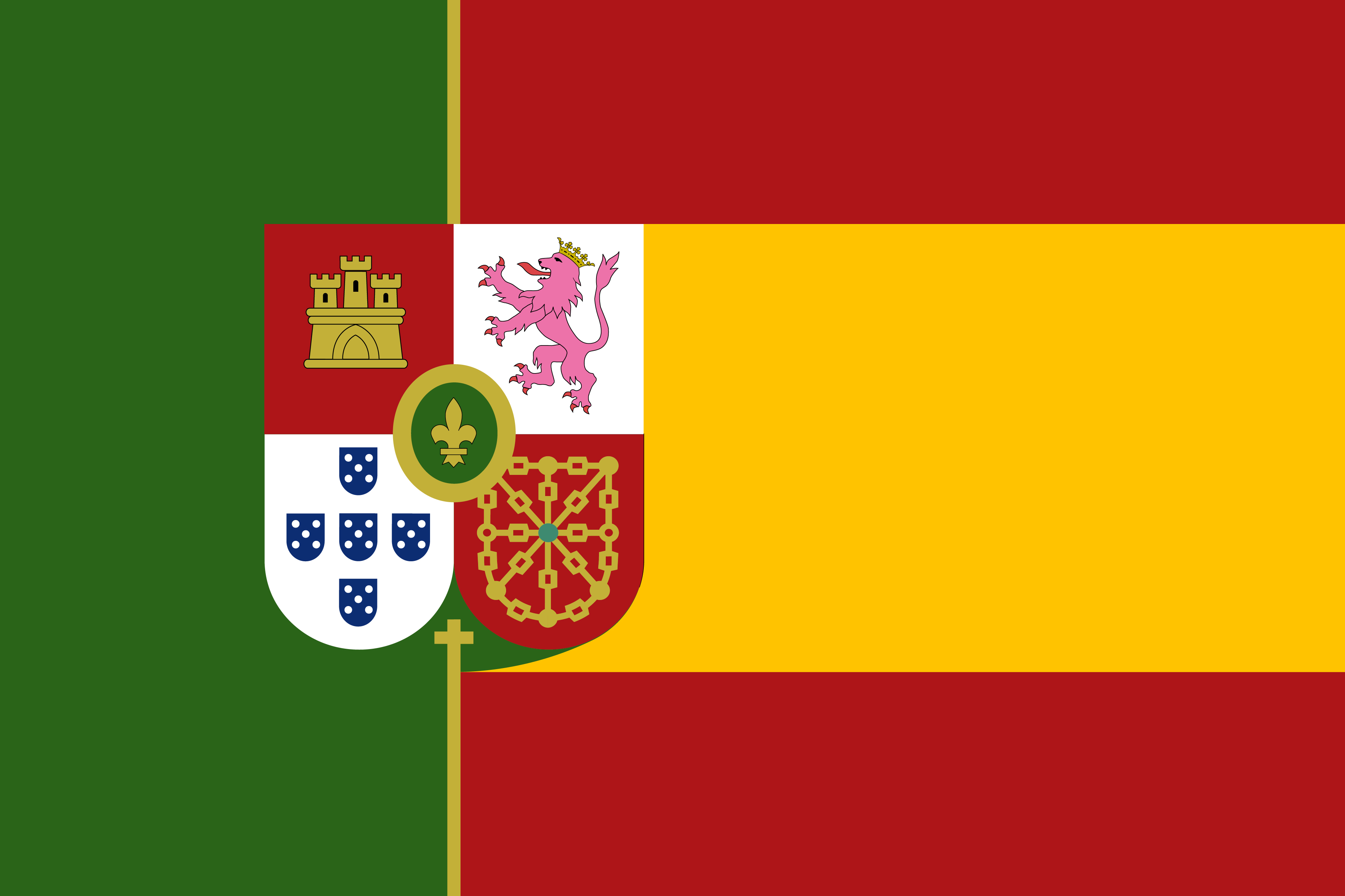 Kaart Spanje Portugal Flag Spain Vs Portugal Flag Miniature Flag Of Spain And Portugal Stockfoto