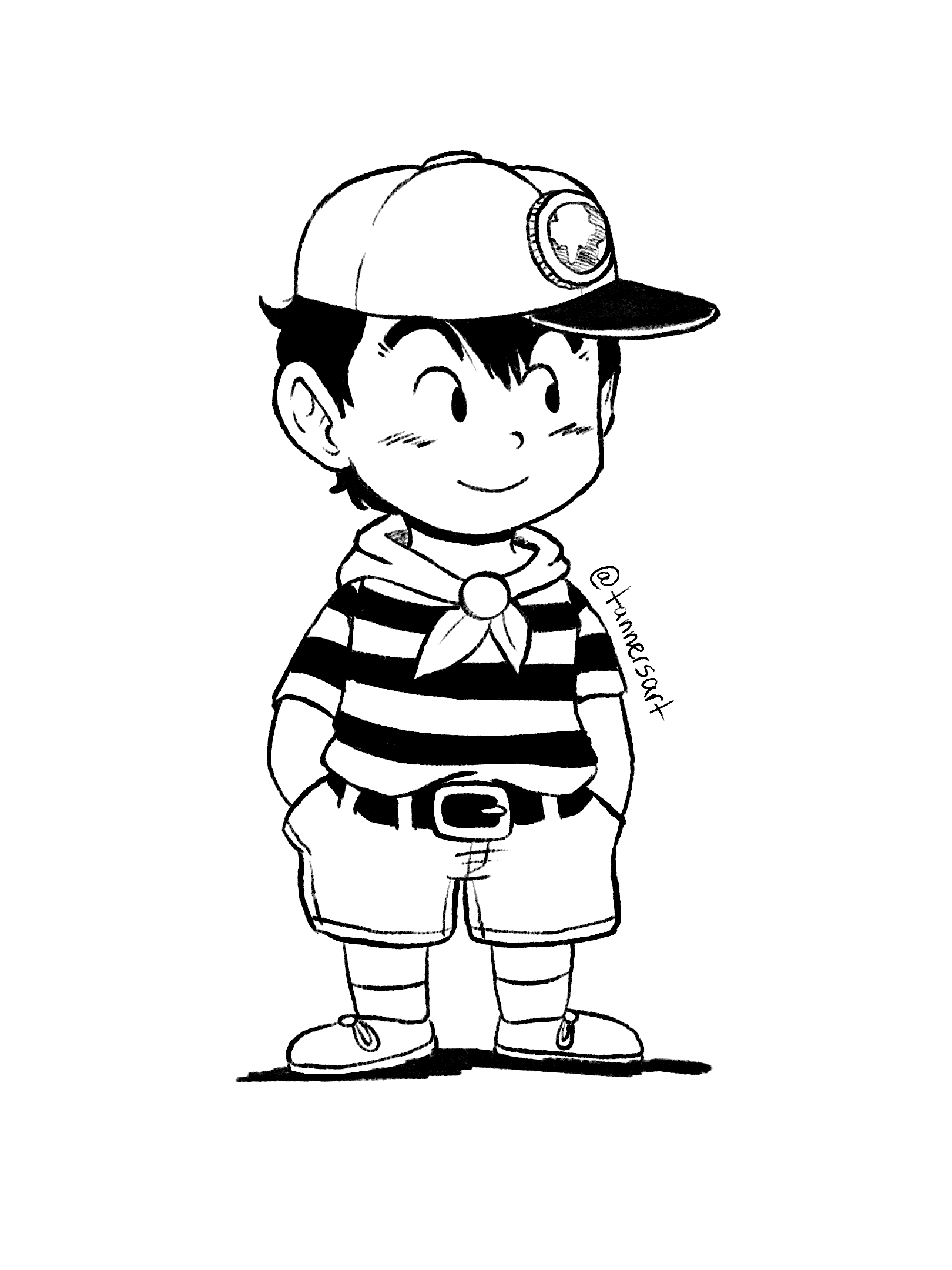 Ninten (Akira Toriyama Style) r/earthbound