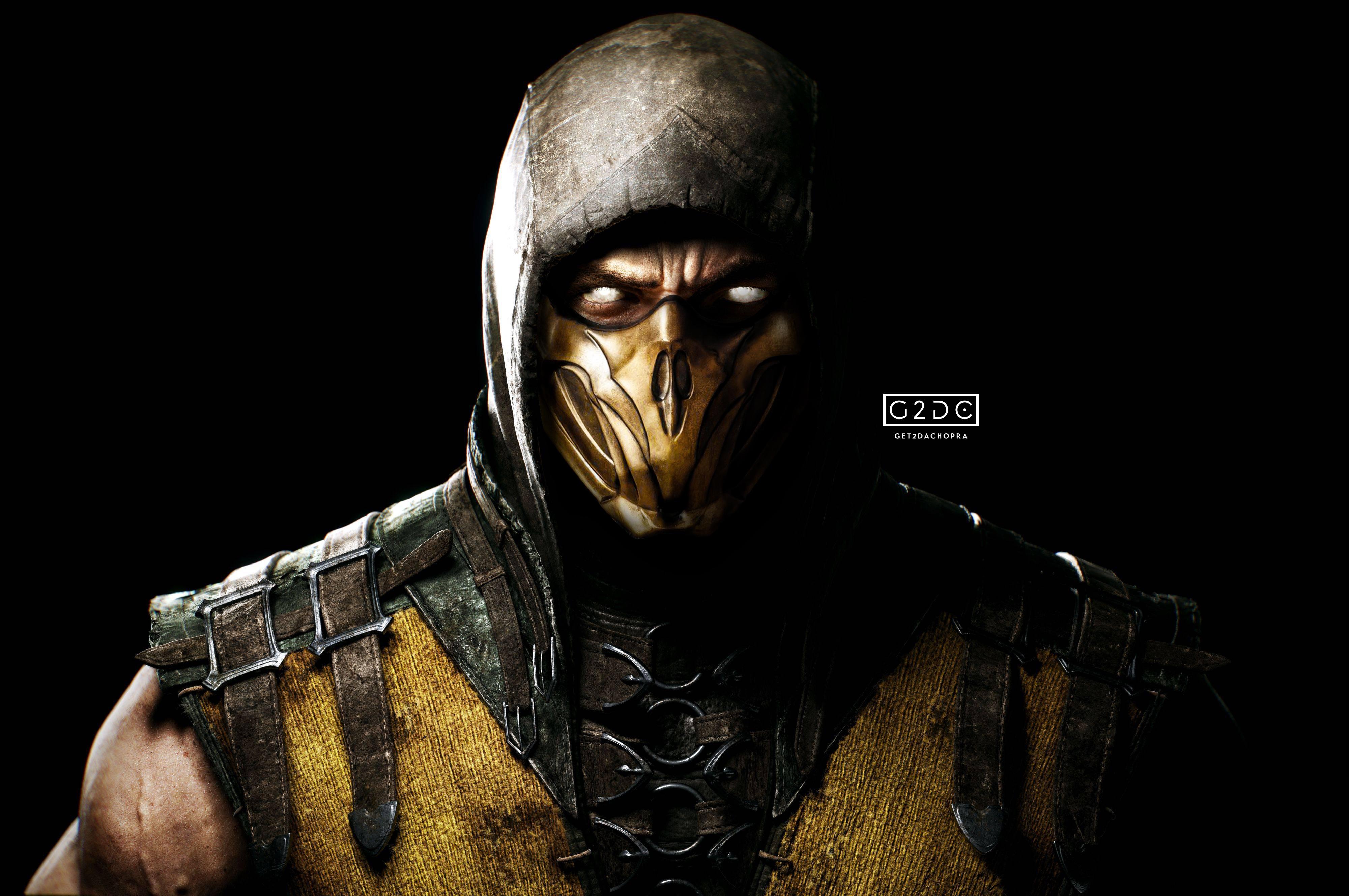 Quick edit I did in of MKX Scorpion with his MK11 mask r