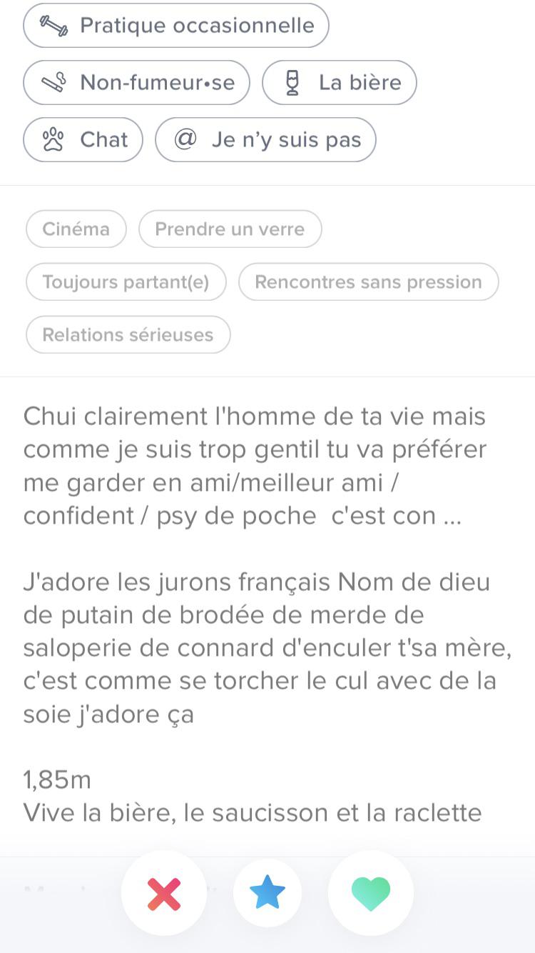 The one you keep as a therapist (from french app, I’ll translate in