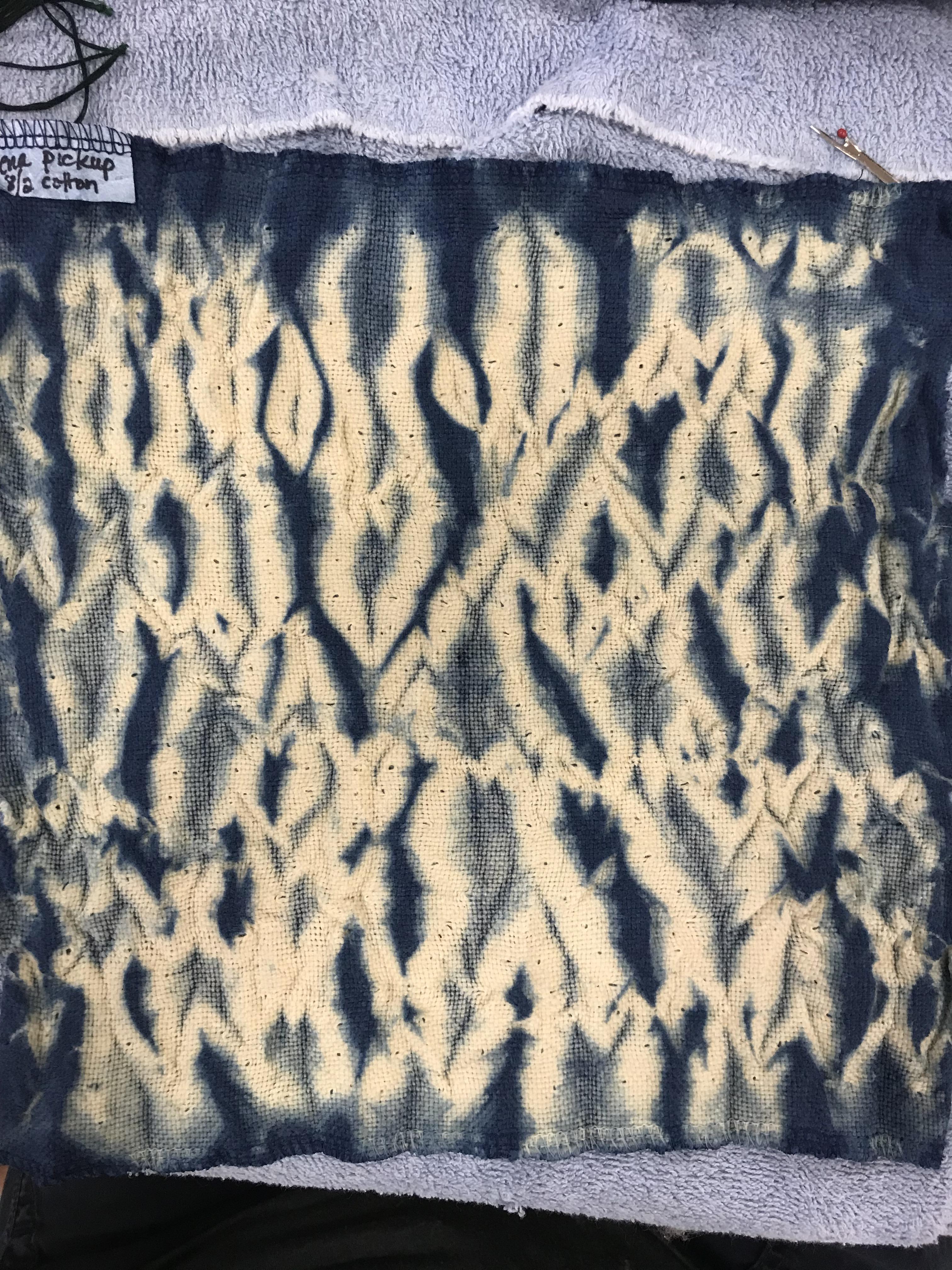 First sample of woven shibori. I’m in love. r/weaving