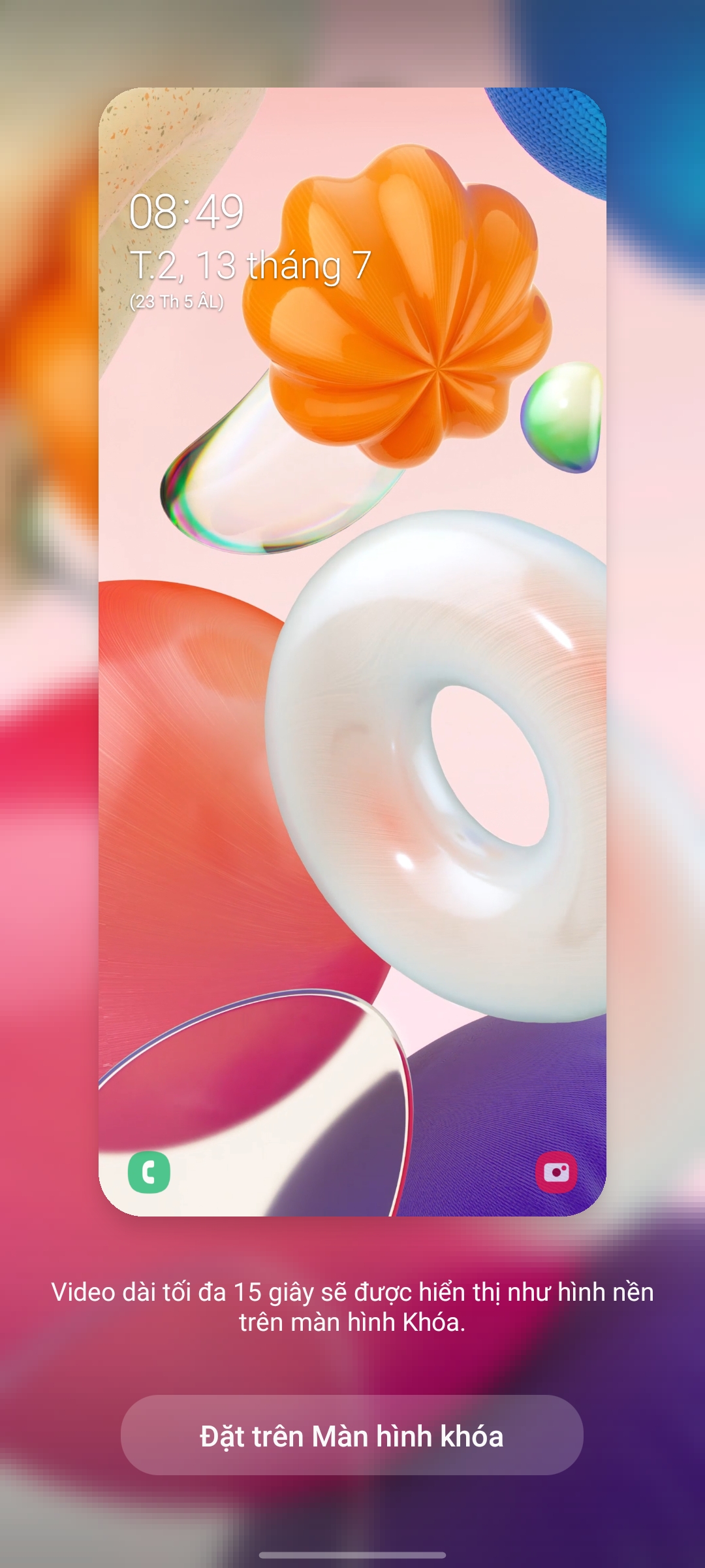 Samsung adds new live wallpaper to Galaxy A51. Not sure if it will