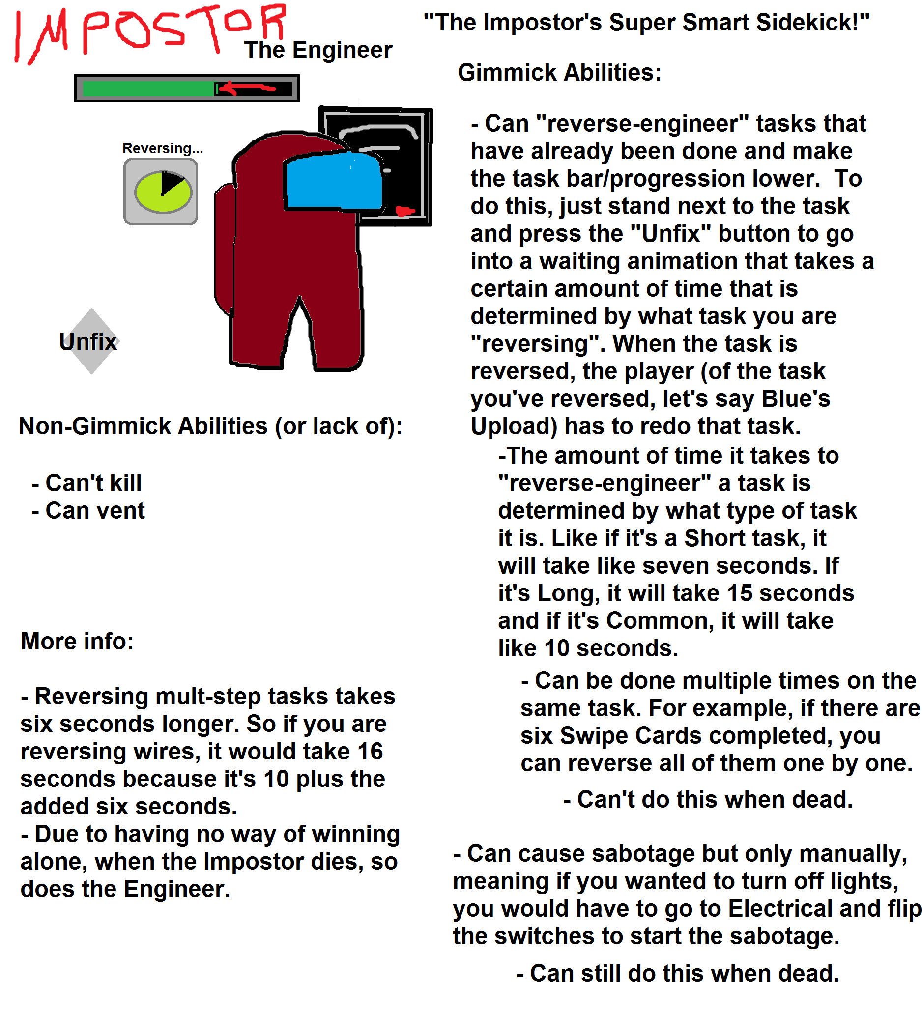 Among Us Role Concept The Engineer r/AmongUs