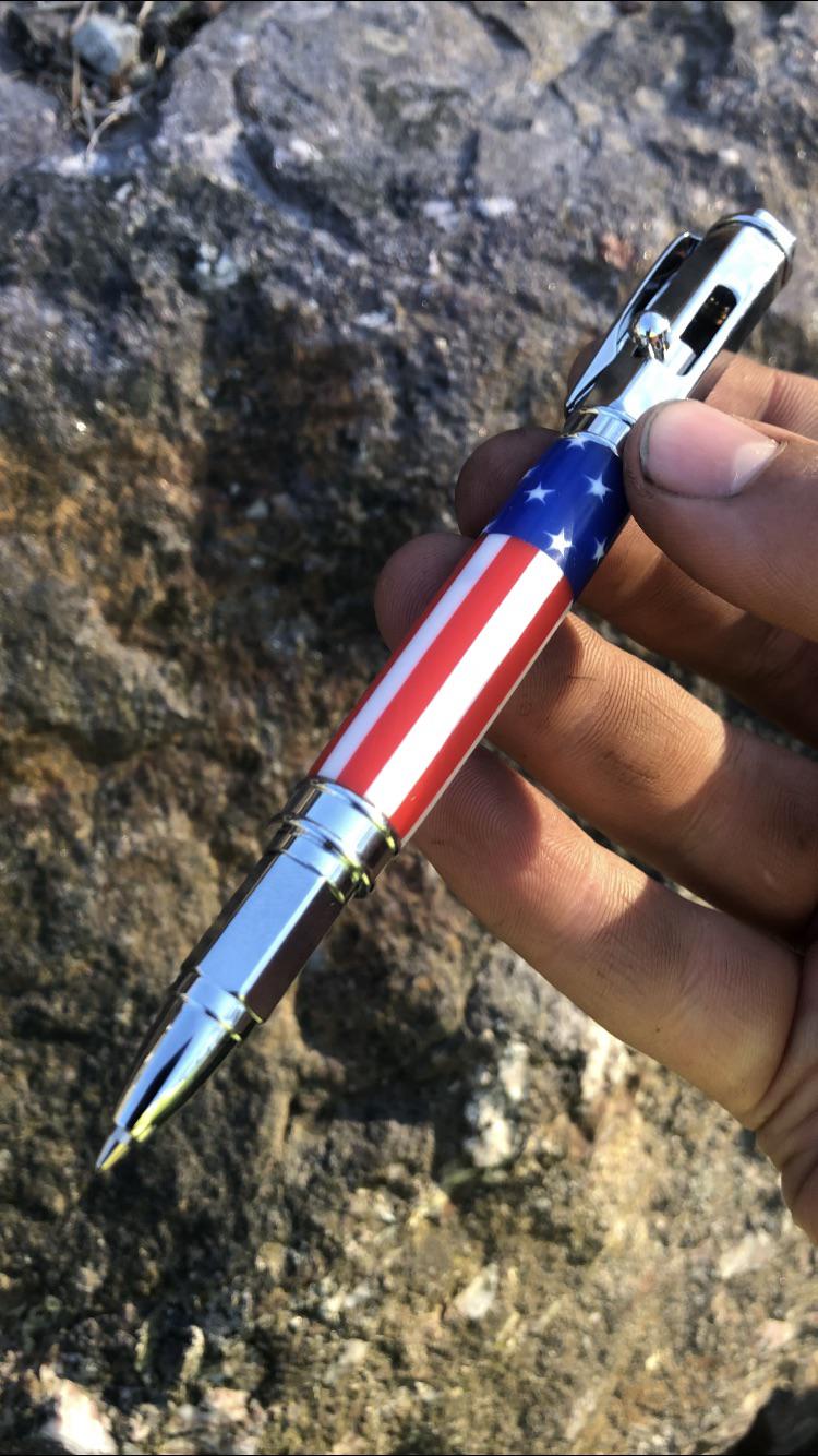 Hand made pen first attempt at gluing blanks together. Worked out beautifully. r/handmade