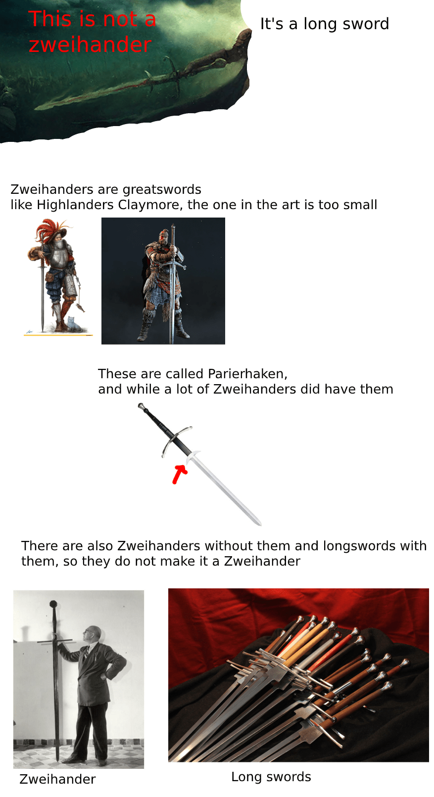 You people clearly don't know what a zweihander even is. r/forhonor