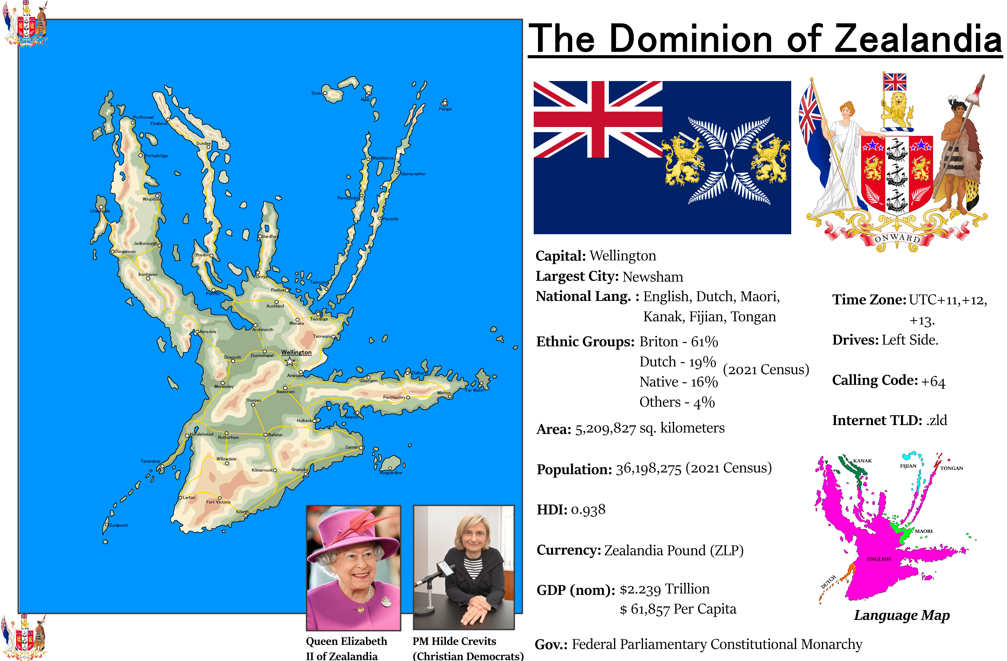 The Dominion of Zealandia r/imaginarymaps