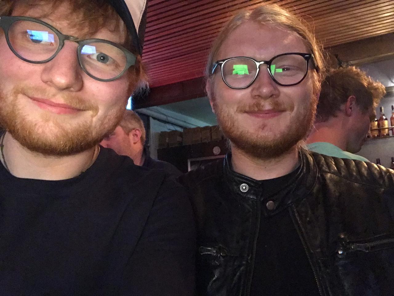 My friend has been mistaken for Ed Sheeran many times, coincidentally